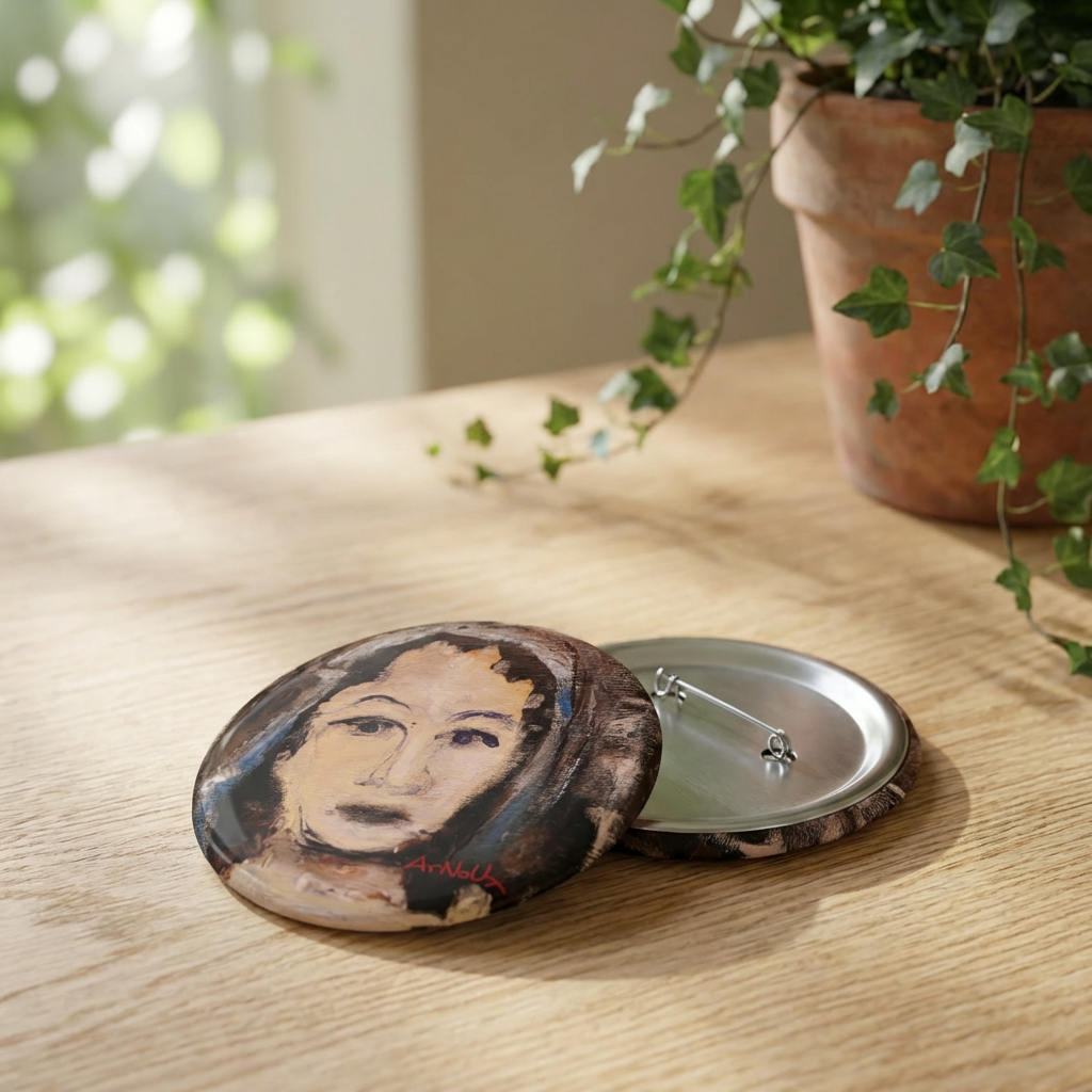 Portrait Art Pin Button —Silent Madonna of the War product thumbnail image