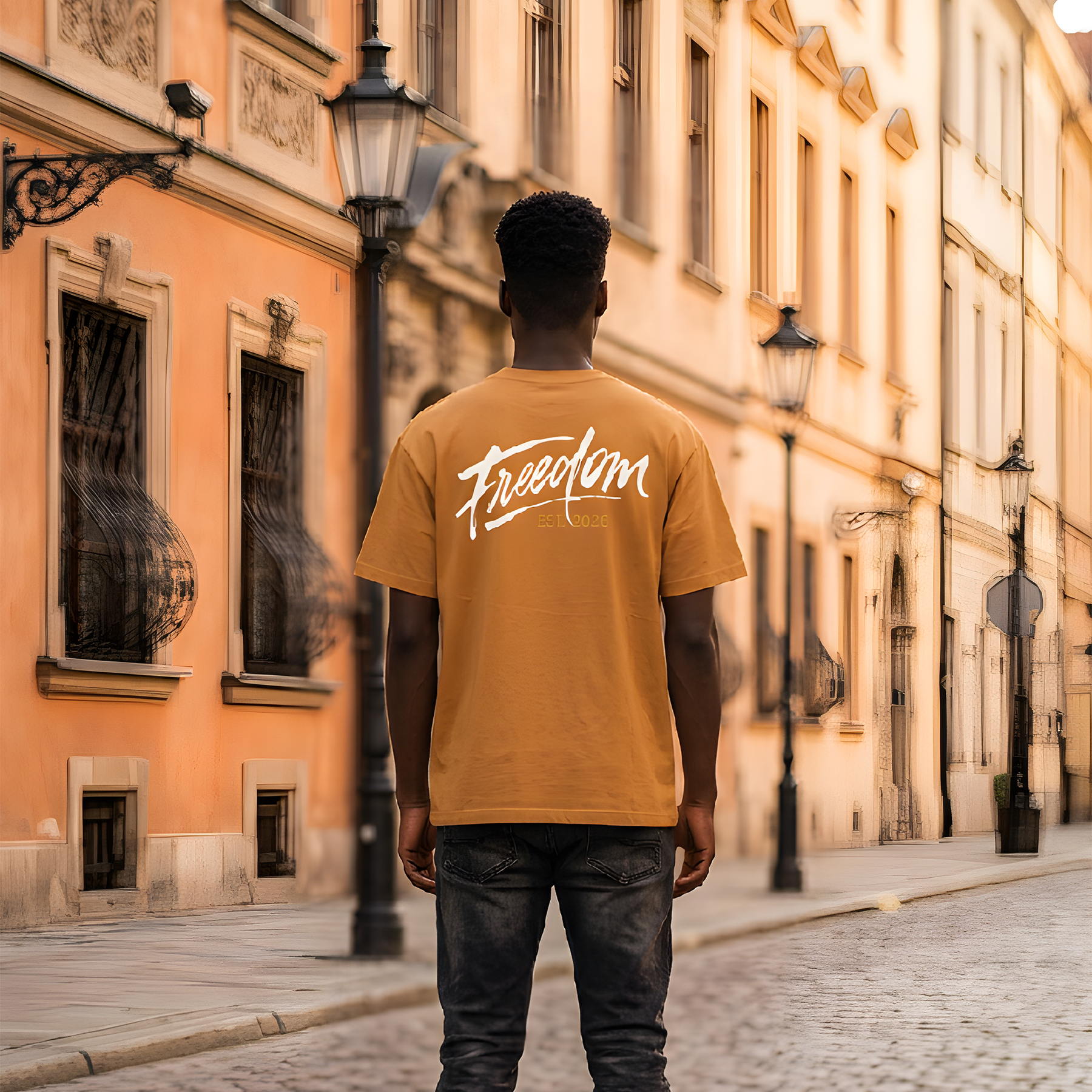 FREEDOM Minimalist Graffiti Oversized Tee — Bold Streetwear Graphic Shirt product thumbnail image FREEDOM Minimalist Graffiti Oversized Tee — Bold Streetwear Graphic Shirt product thumbnail image