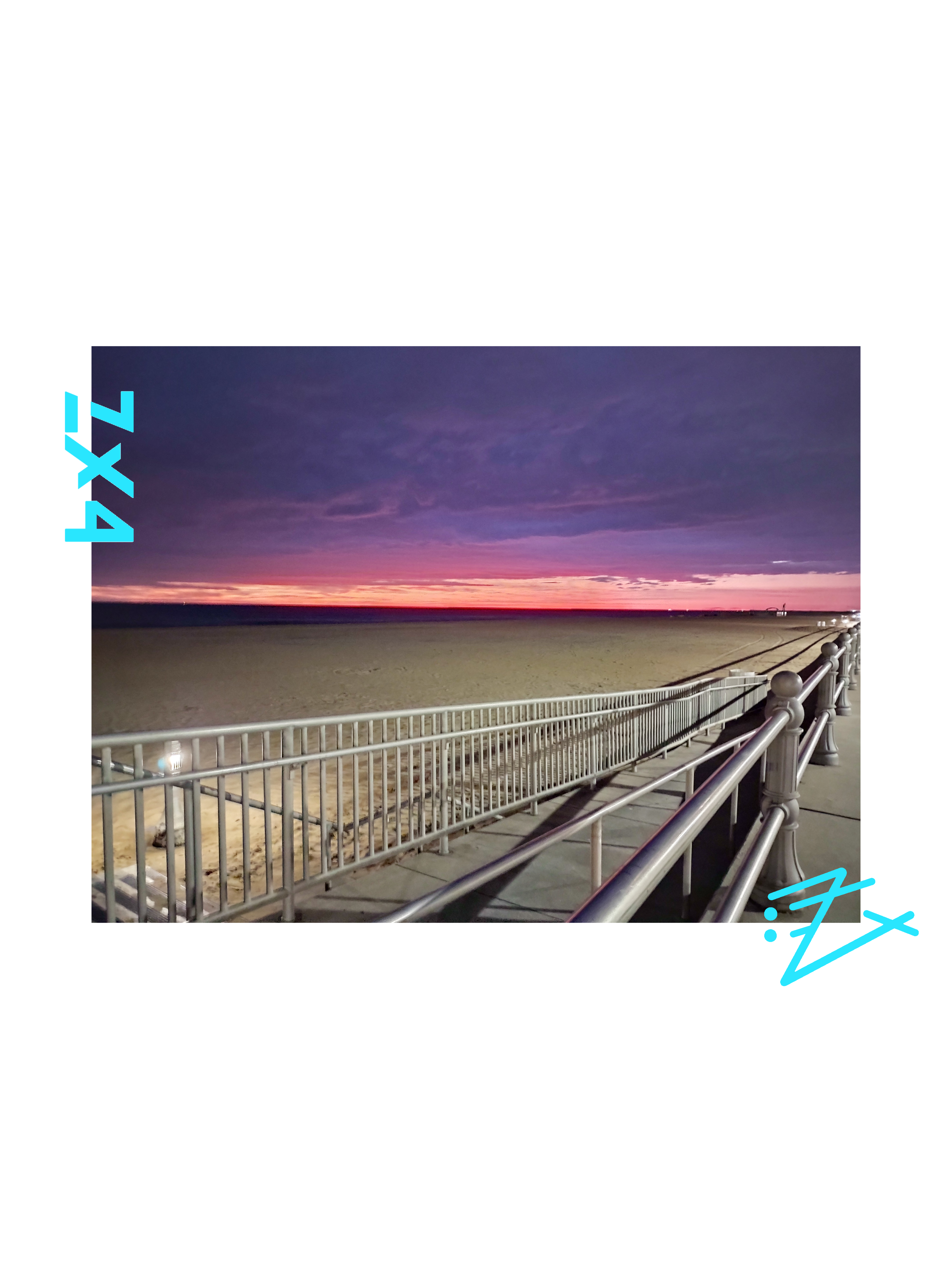 Beach photography to smiley face art graphic tee product thumbnail image