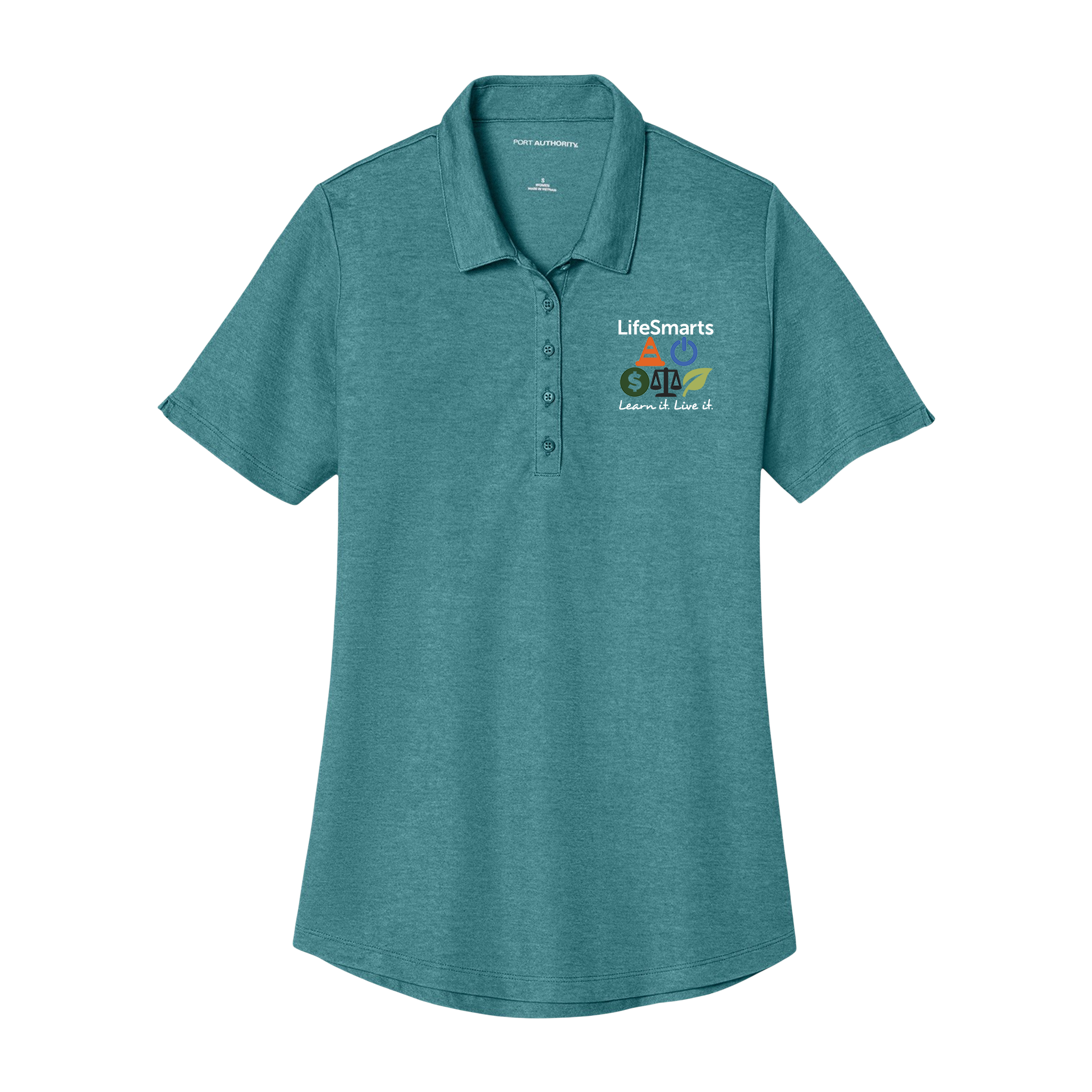 Women’s Polo Shirt – LifeSmarts Logo &amp; Icons Performance Polo