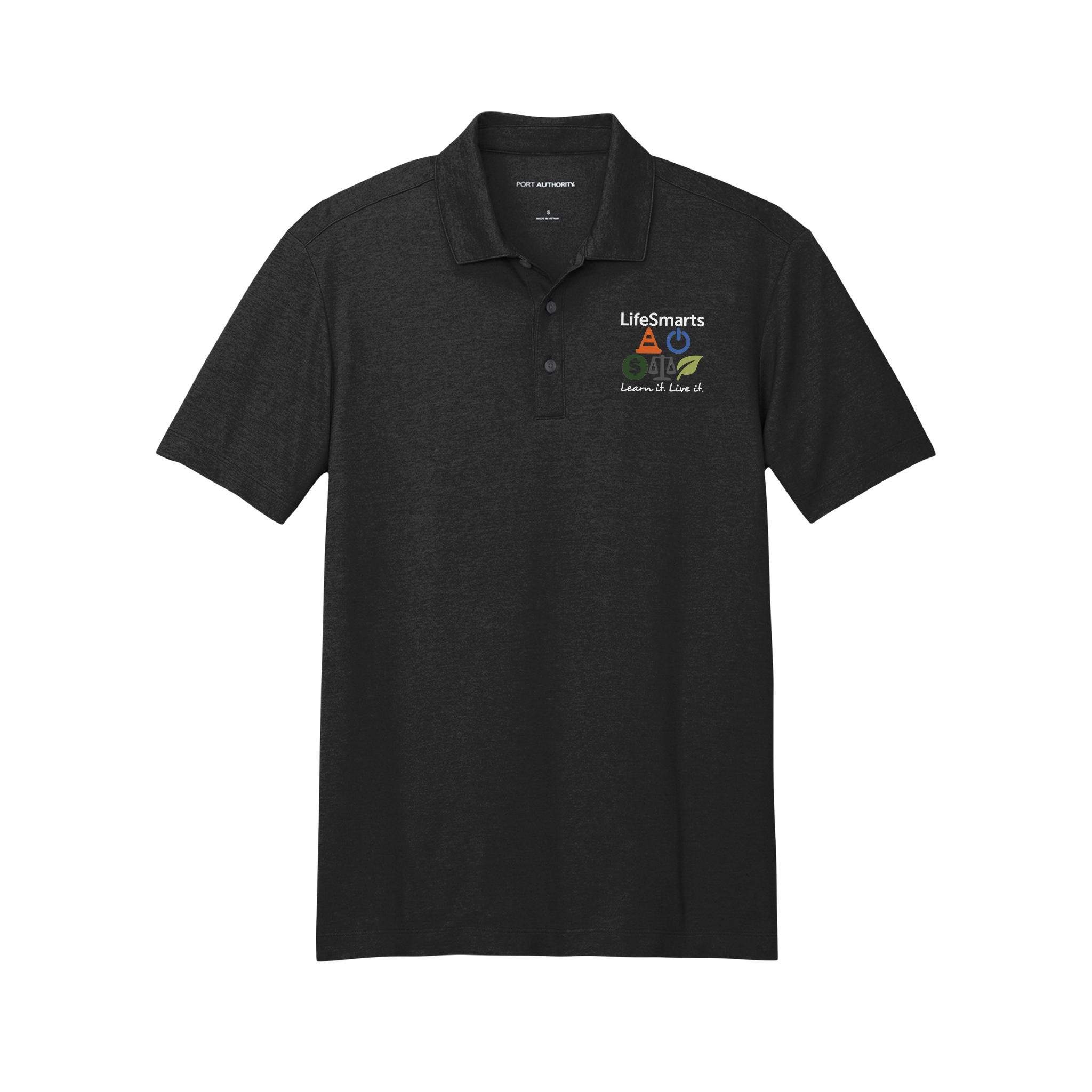 Unisex Polo Shirt – LifeSmarts Logo &amp; Icons Performance Polo product thumbnail image