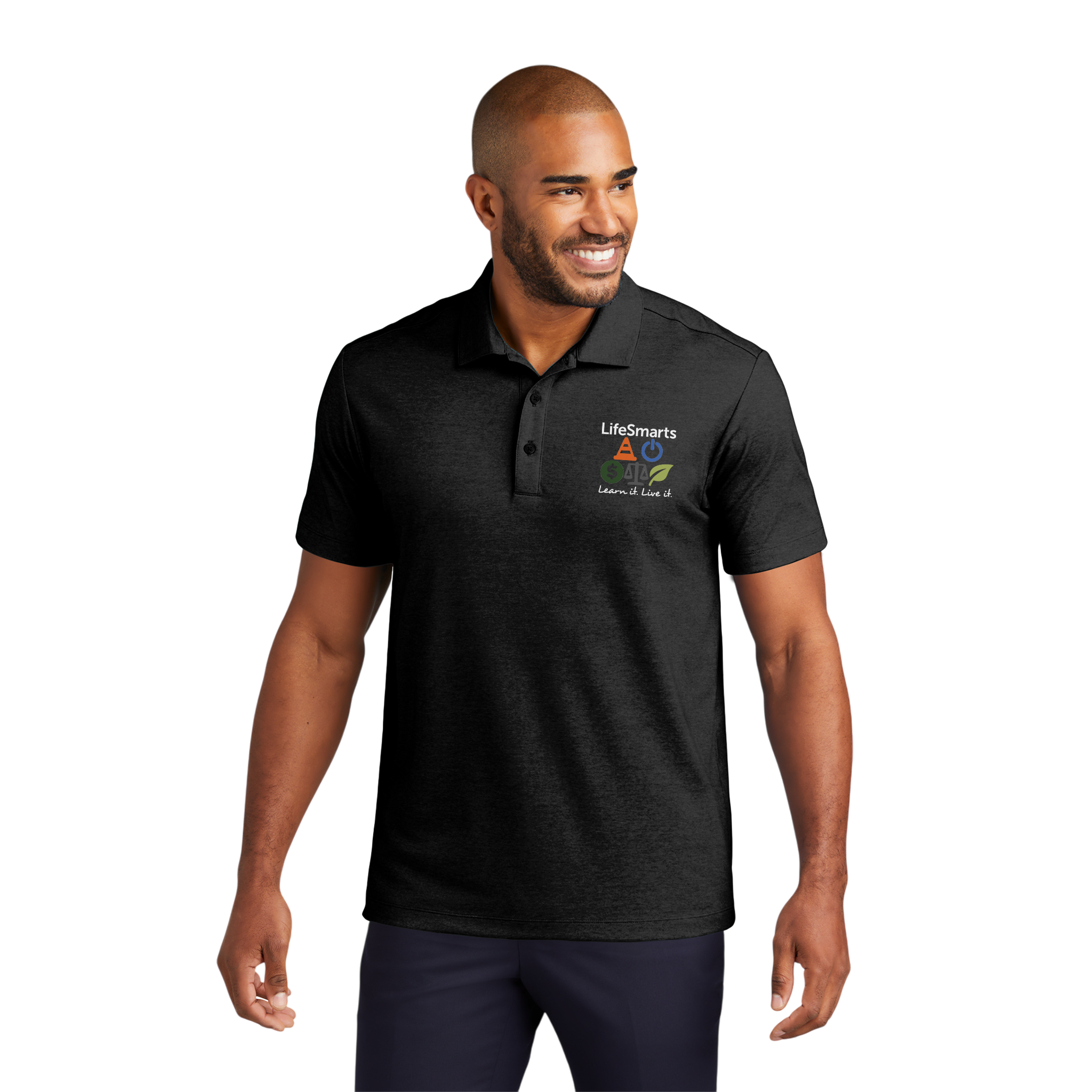 Unisex Polo Shirt – LifeSmarts Logo & Icons Performance Polo product thumbnail image Unisex Polo Shirt – LifeSmarts Logo & Icons Performance Polo product thumbnail image