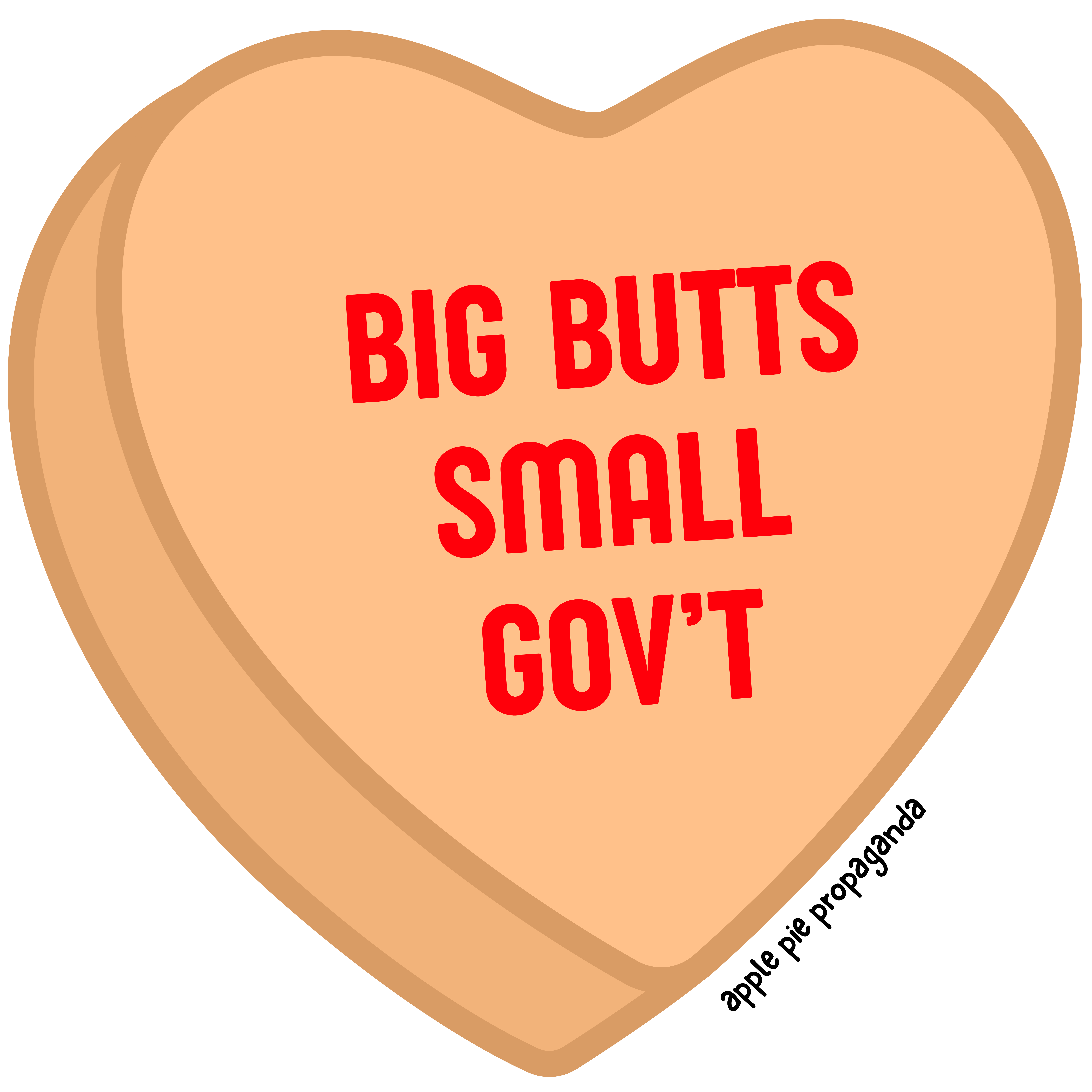 BIG BUTTS SMALL GOV'T Unisex Tee product thumbnail image