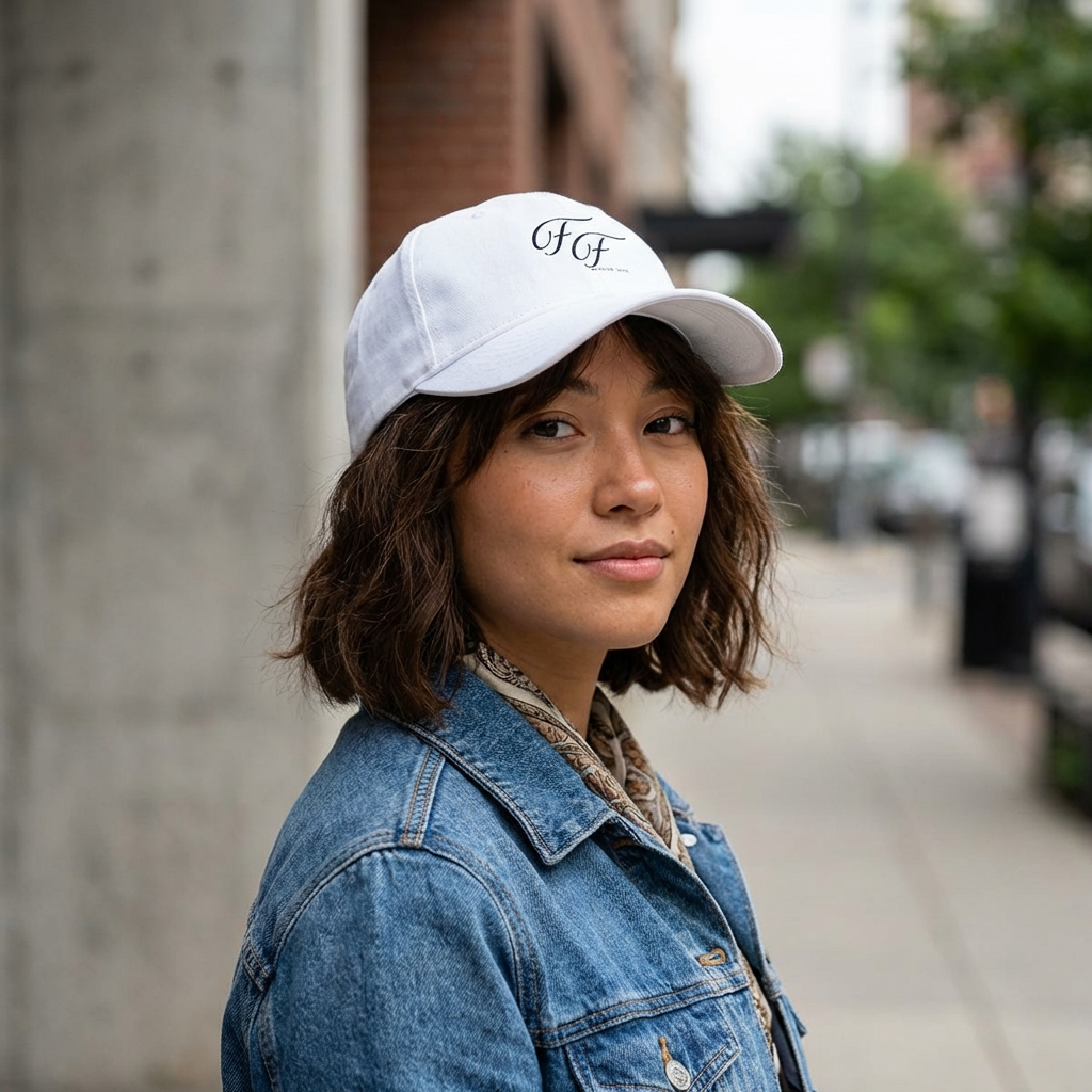 Monogram FF Embroidered Cap — Classic Script Initials Hat product thumbnail image Monogram FF Embroidered Cap — Classic Script Initials Hat product thumbnail image