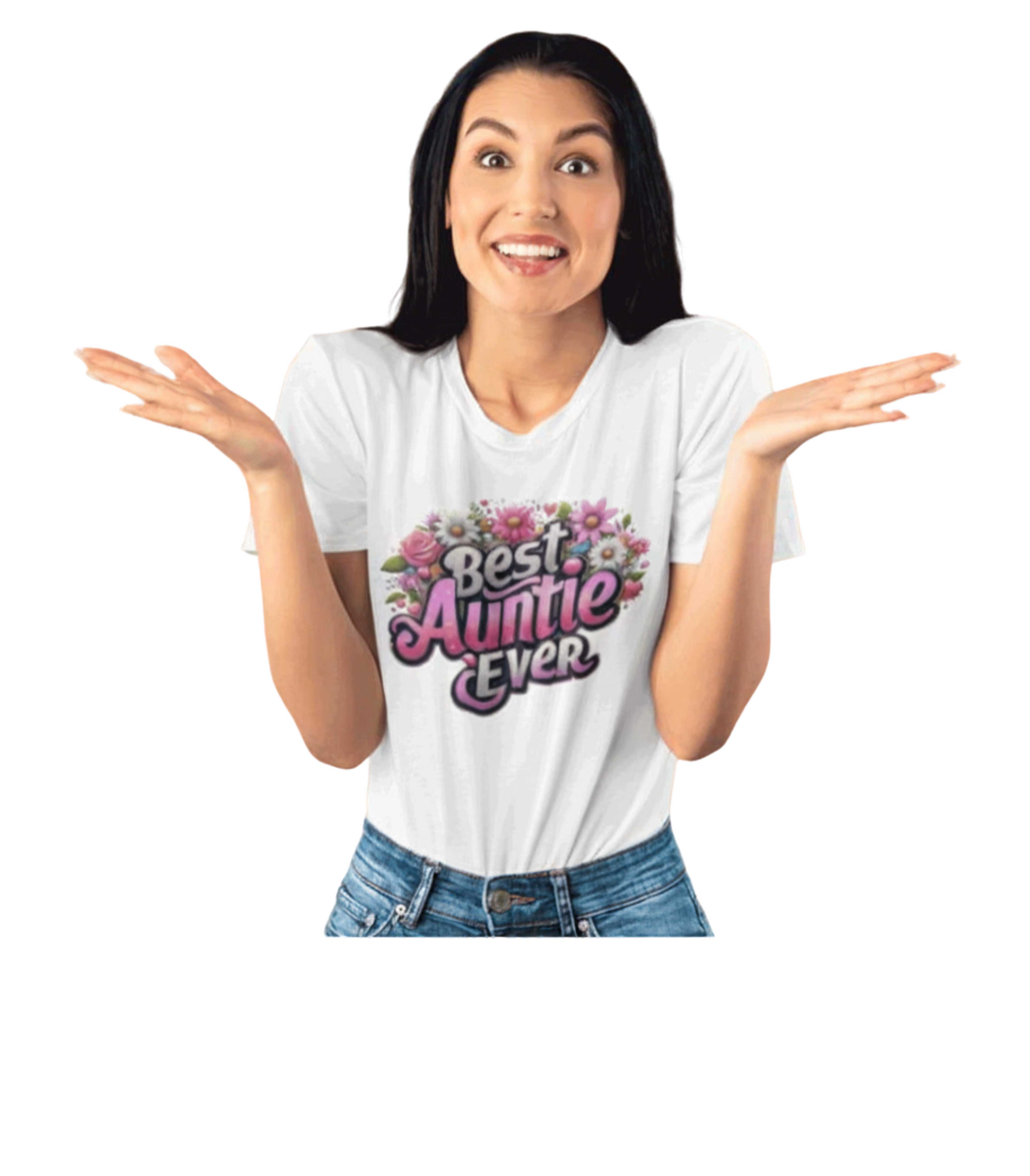 Best Auntie Ever T-Shirt,  Floral "Best Auntie Ever" Gift Tee product thumbnail image