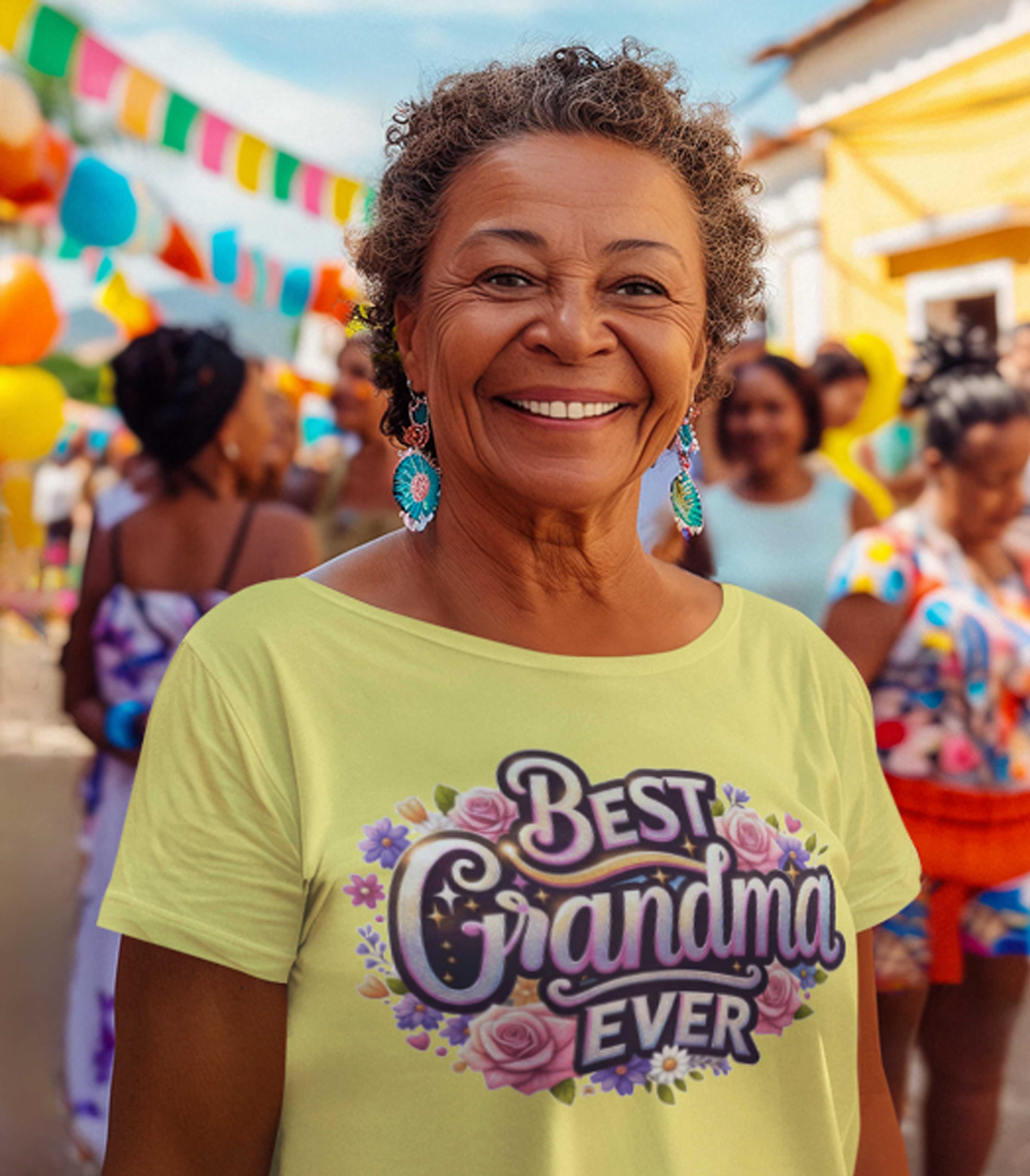 Best Grandma Ever T-Shirt - Floral Mother's Day Gift for Grandmother