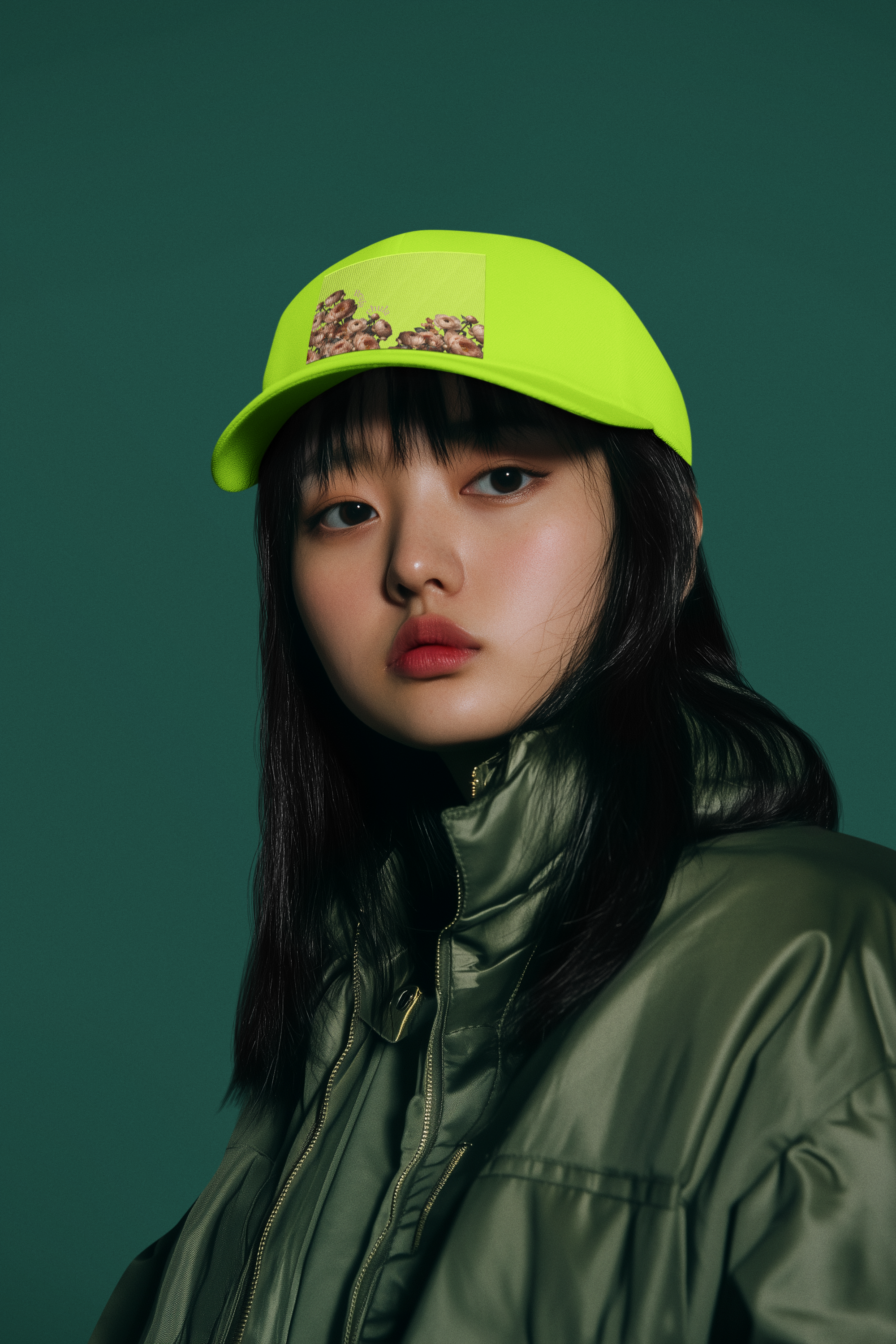'Bruja Chula' Floral Mid-Profile Baseball Cap product thumbnail image 'Bruja Chula' Floral Mid-Profile Baseball Cap product thumbnail image