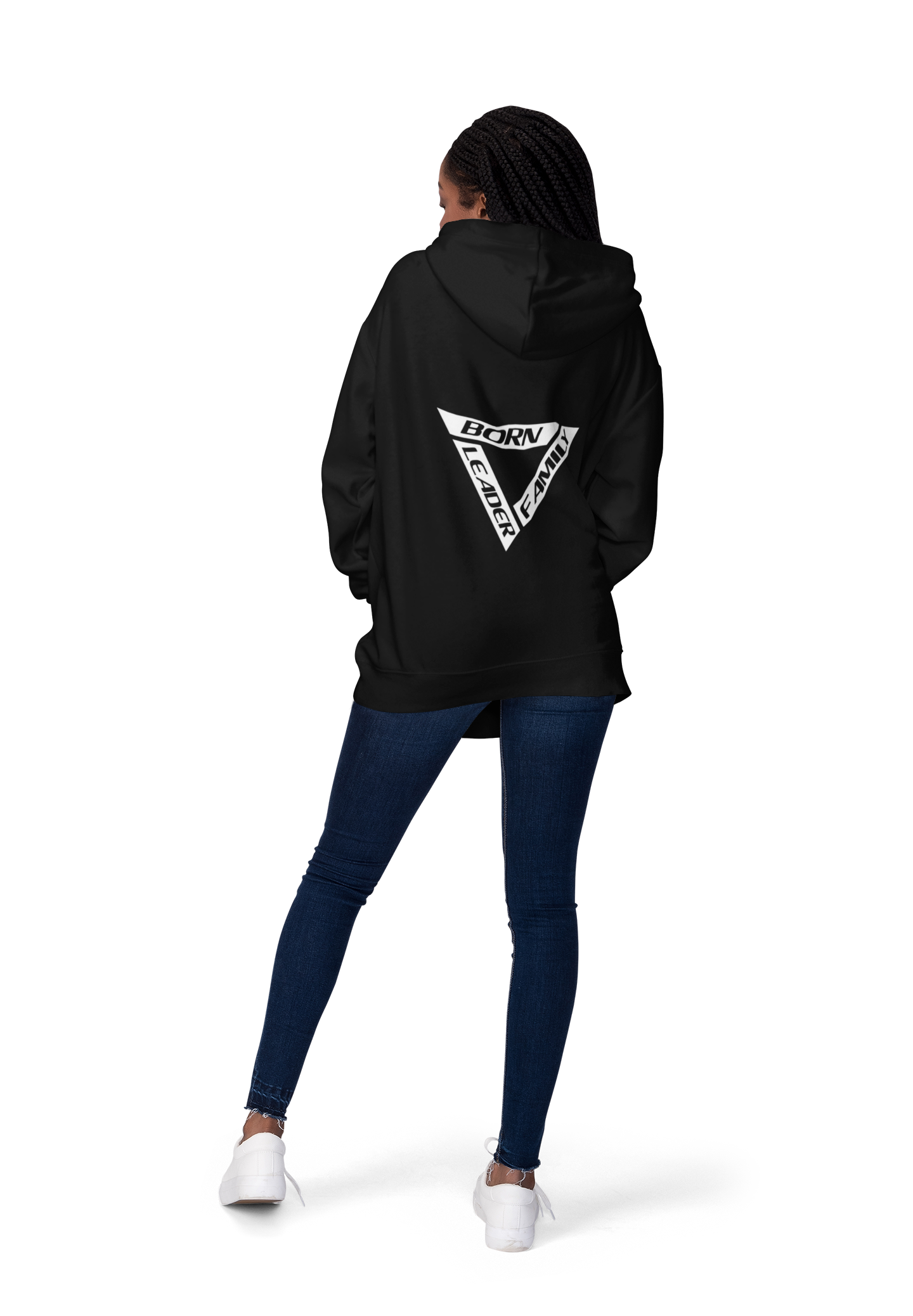 Youth Hoodie - "Born Leader, Family" Triangle Graphic product thumbnail image