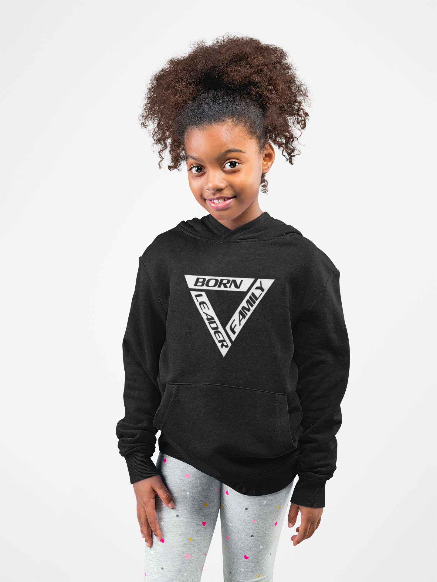 Youth Hoodie - "Born Leader, Family" Triangle Graphic product thumbnail image