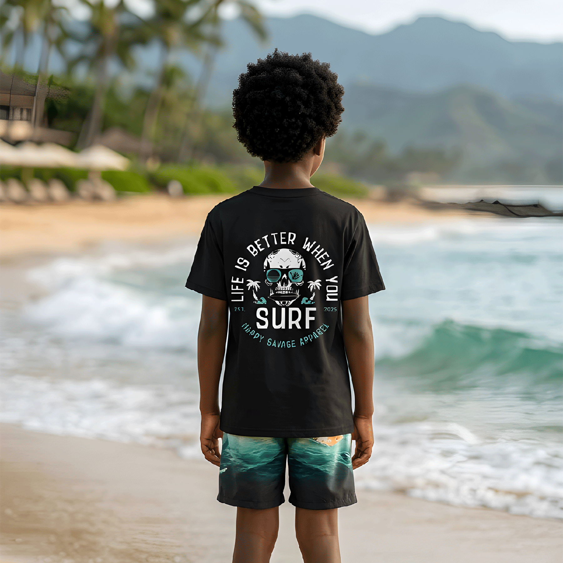 HS Youth - Life Is Better When You Surf - Unisex Short Sleeve Tee - Skull Streetwear product thumbnail image