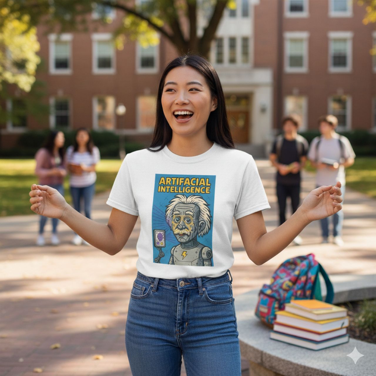 Artificial Intelligence Retro Robot T-Shirt — “Artifacial Intelligence” Graphic Tee product thumbnail image