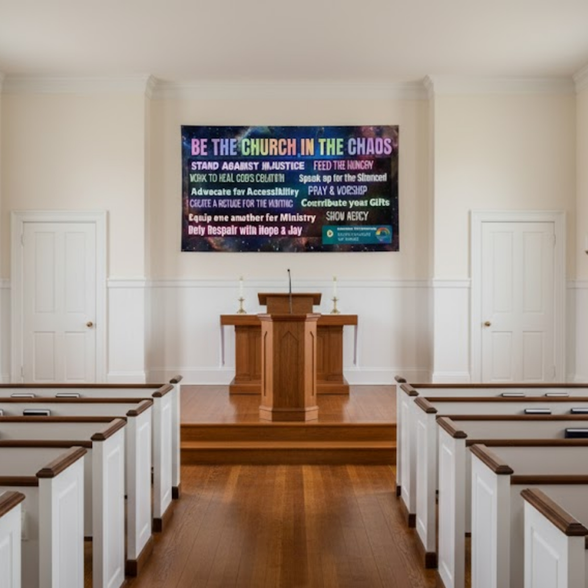 Horizontal Banner 36"x72" The AM26 "Be the Church" Banner |
