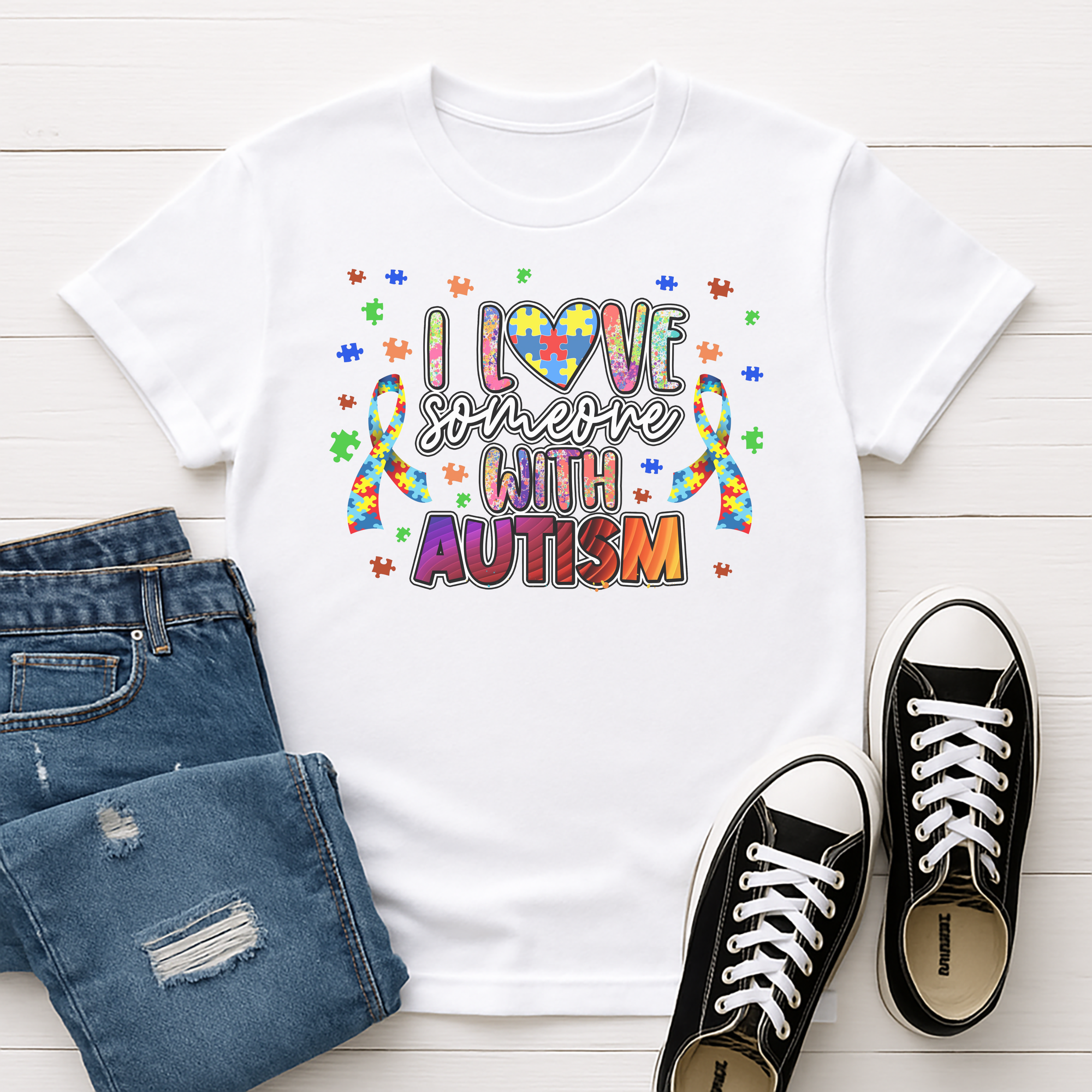 "I Love Someone With Autism" Tee product thumbnail image "I Love Someone With Autism" Tee product thumbnail image