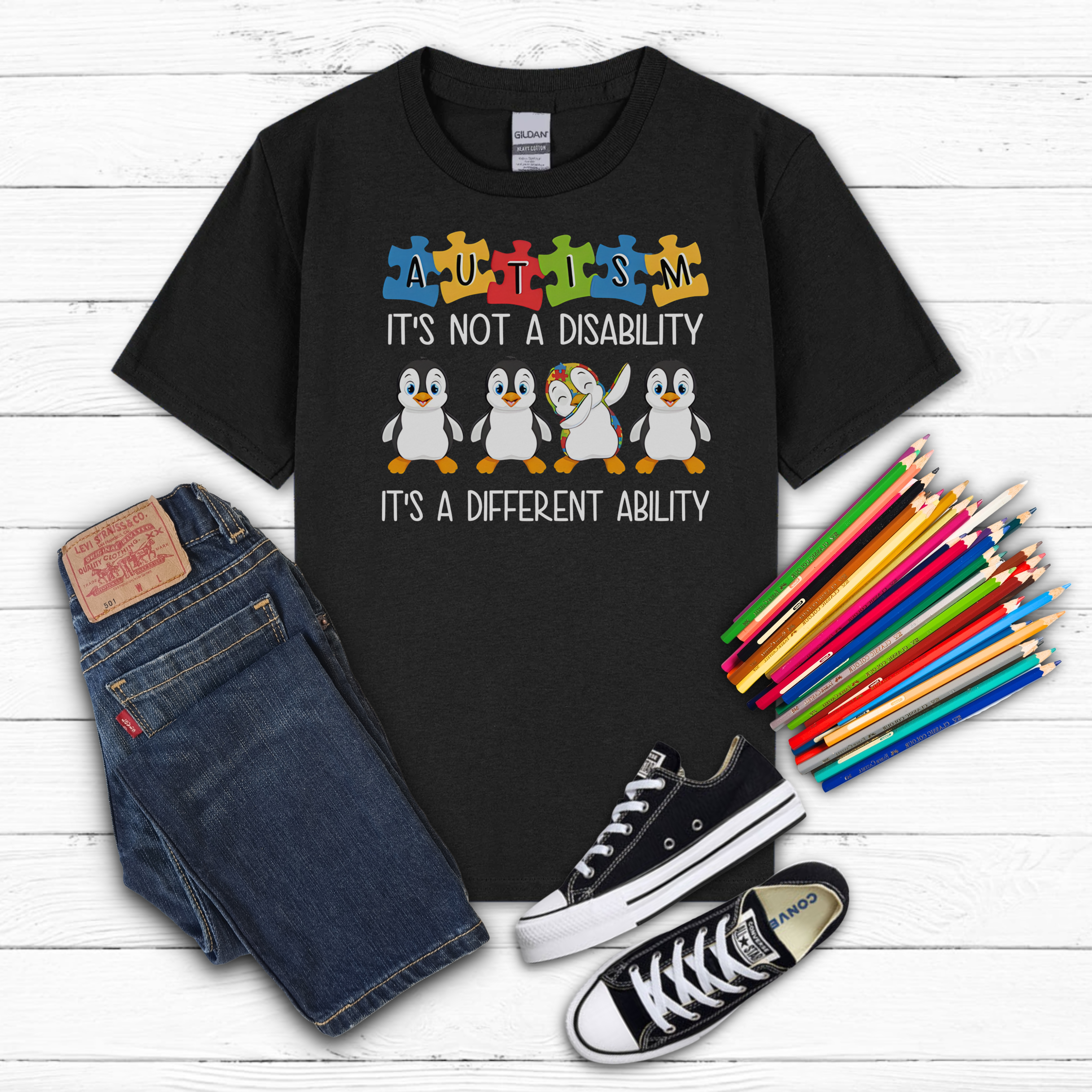 "Autism, It's Not a Disability, It's a Different Ability" Kids Tee