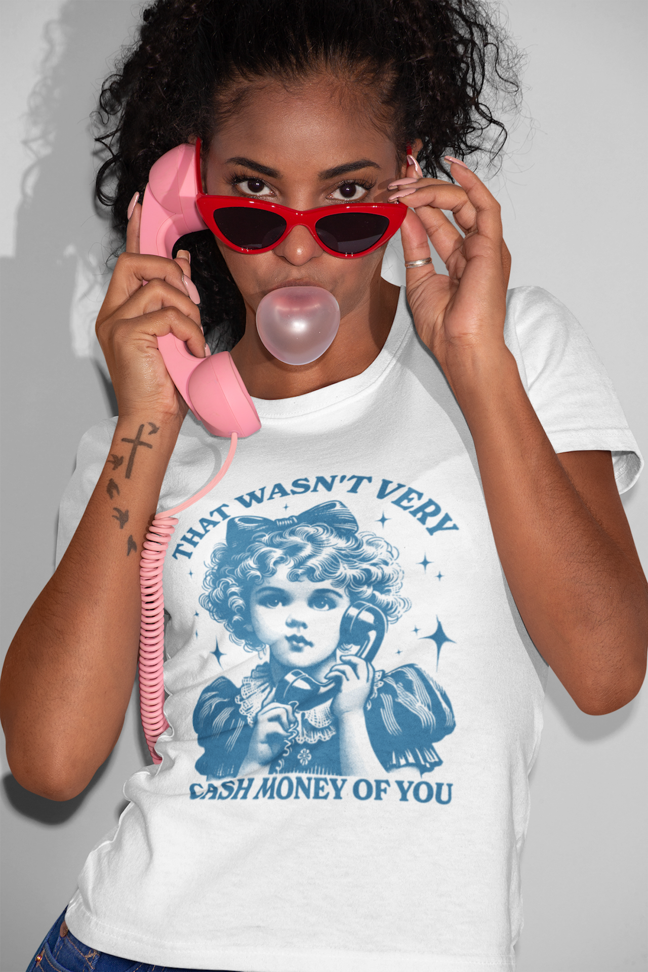 That Wasn't Very Cash Money of You Funny Graphic T-shirt | Vintage Y2K Retro Trendy 100% Cotton Casual Crewneck Streetwear, Menswear Womenswear, Gifts for Friends product thumbnail image