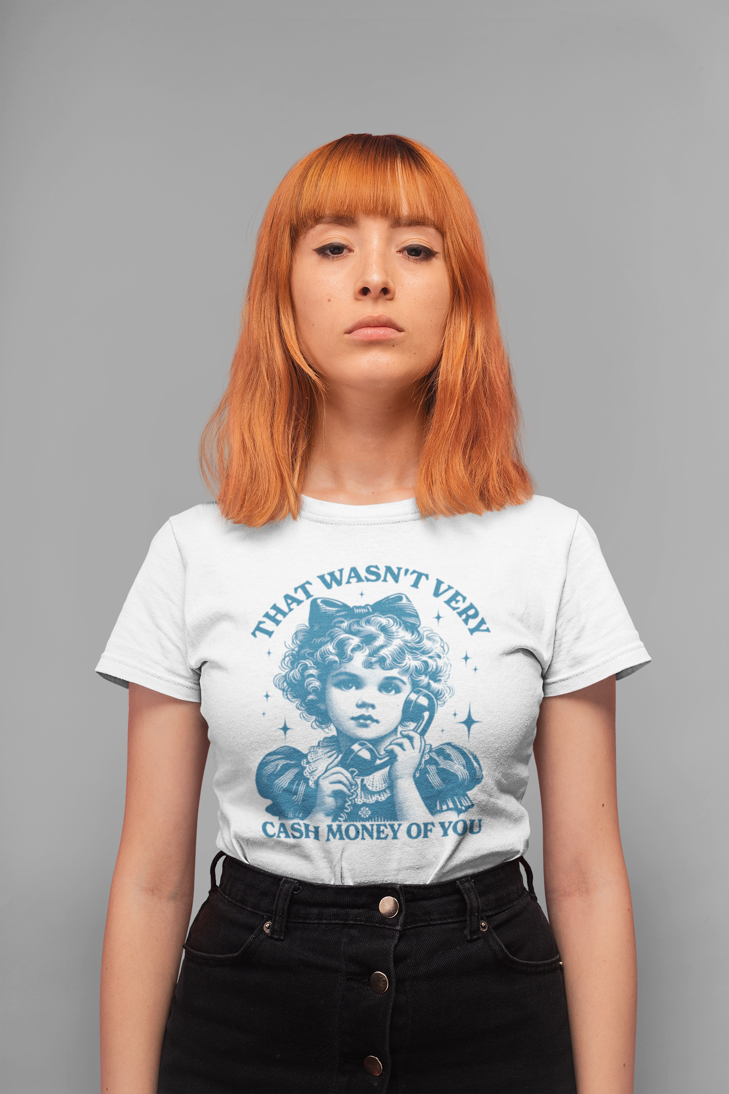 That Wasn't Very Cash Money of You Funny Graphic T-shirt | Vintage Y2K Retro Trendy 100% Cotton Casual Crewneck Streetwear, Menswear Womenswear, Gifts for Friends product thumbnail image That Wasn't Very Cash Money of You Funny Graphic T-shirt | Vintage Y2K Retro Trendy 100% Cotton Casual Crewneck Streetwear, Menswear Womenswear, Gifts for Friends product thumbnail image