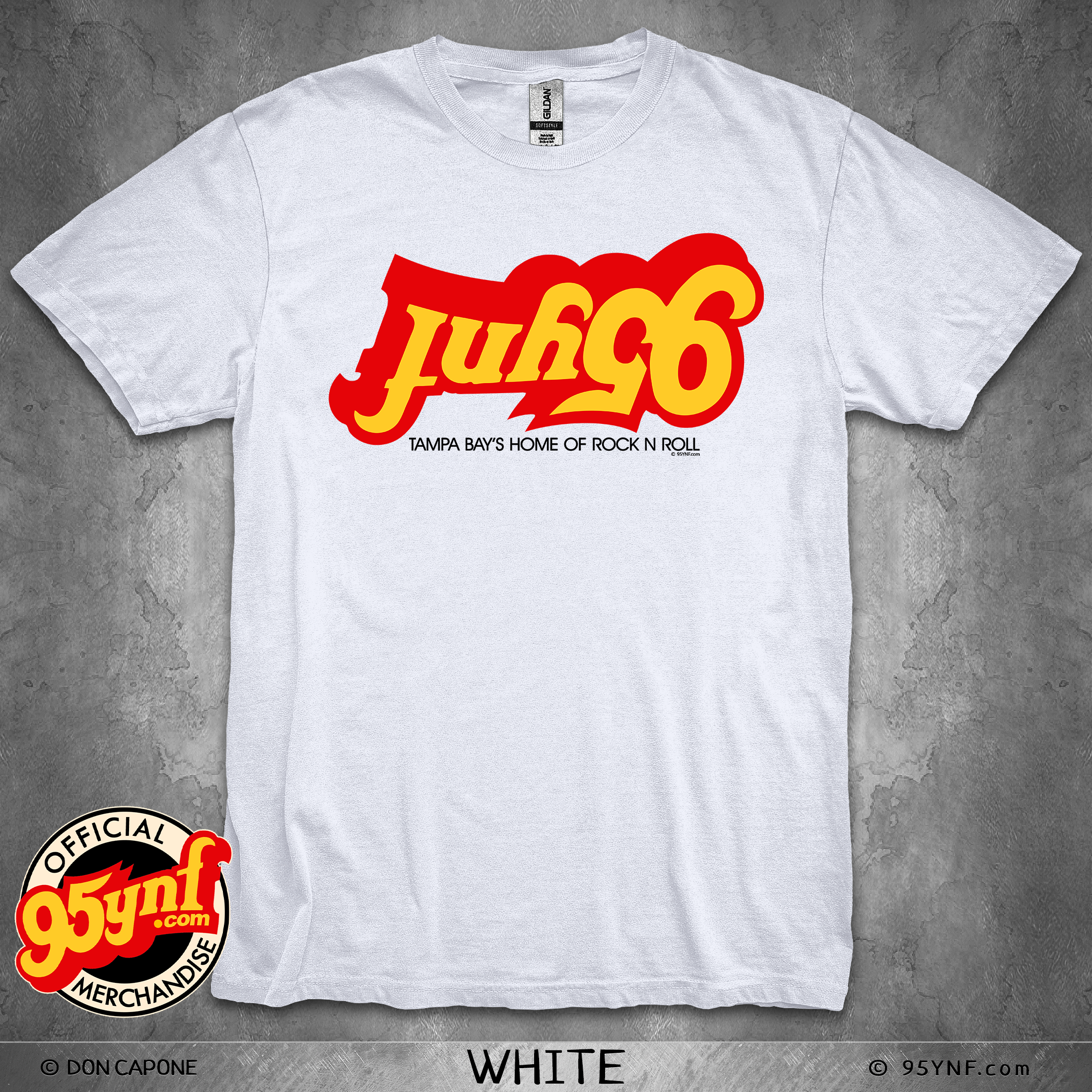 95ynf T-Shirt White With Upside Down Logo product thumbnail image
