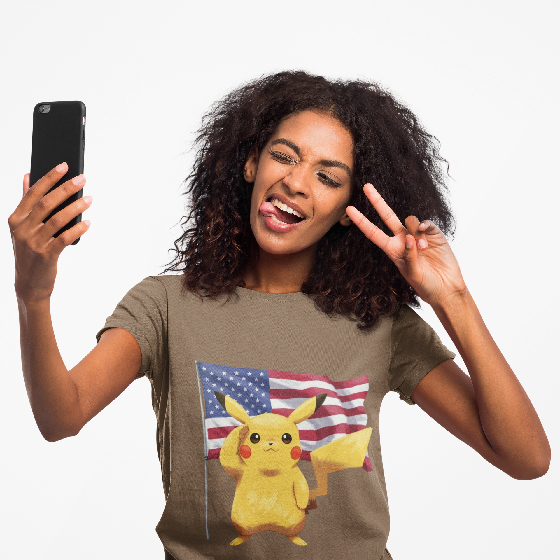 Electric Friend Patriotic T‑Shirt — American Flag Cotton Tee product thumbnail image
