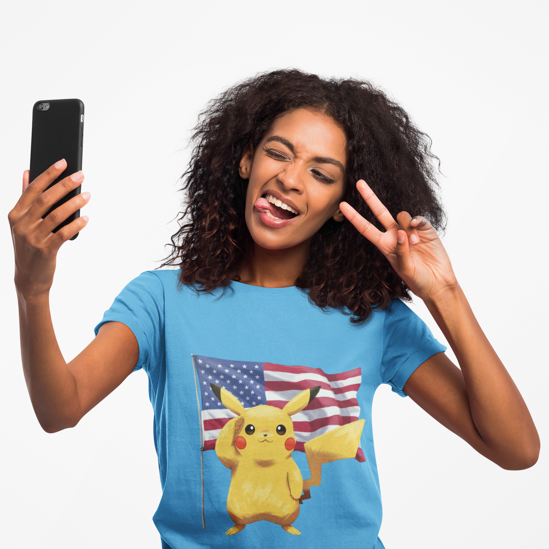 Electric Friend Patriotic T‑Shirt — American Flag Cotton Tee product thumbnail image Electric Friend Patriotic T‑Shirt — American Flag Cotton Tee product thumbnail image