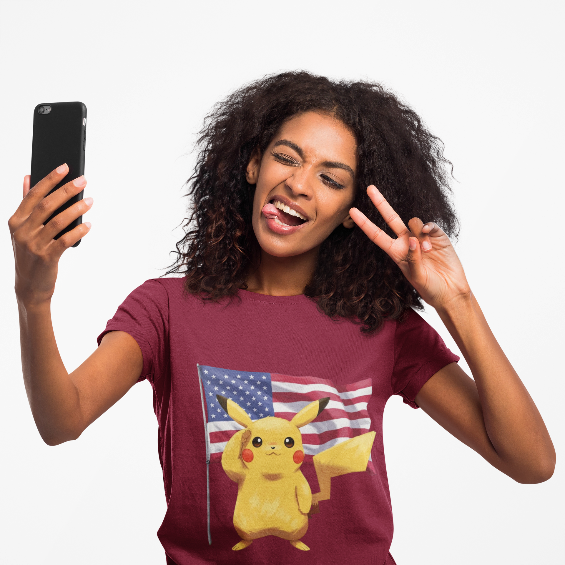 Electric Friend Patriotic T‑Shirt — American Flag Cotton Tee product thumbnail image