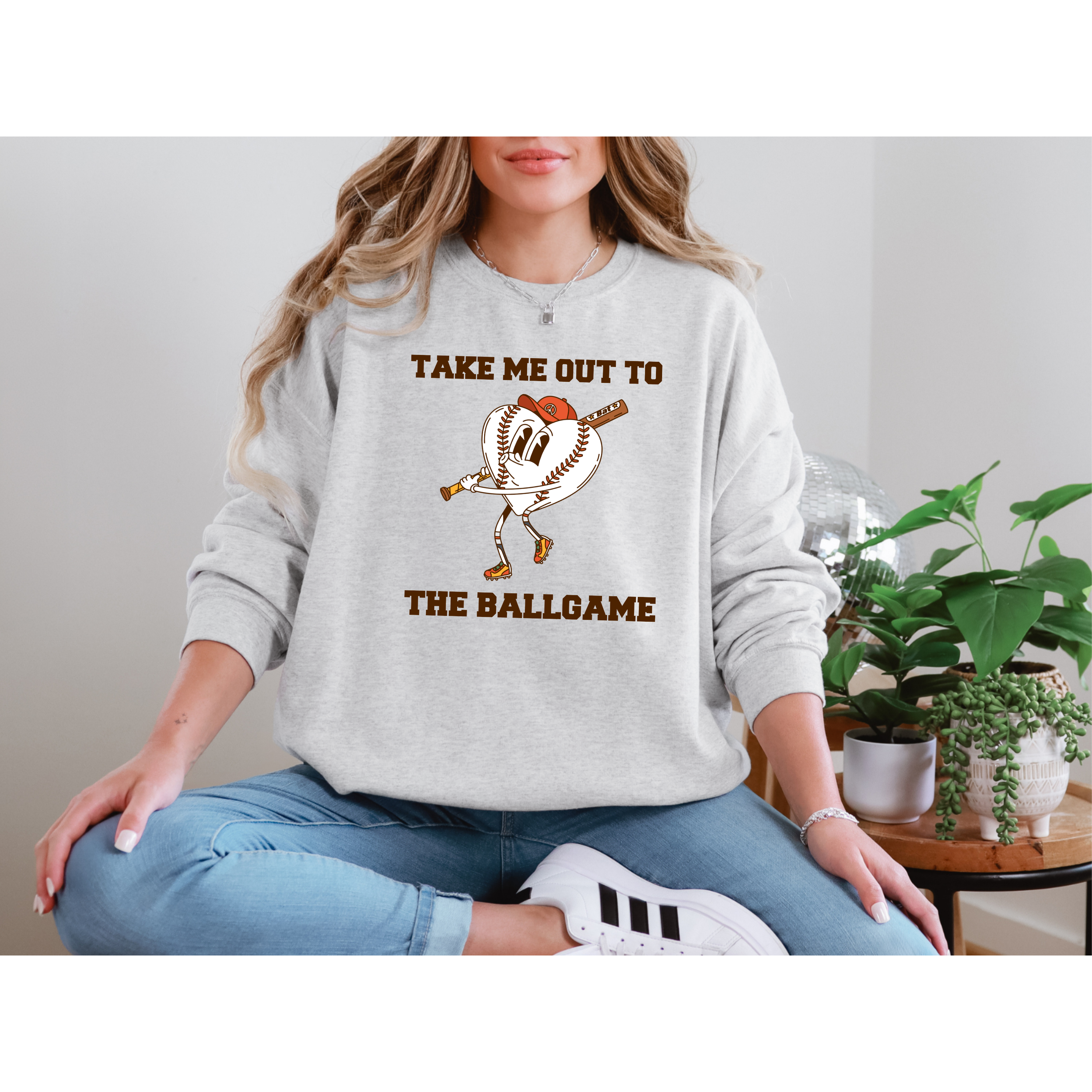 Baseball 'Take Me Out to the Ballgame' Crewneck Sweatshirt product thumbnail image