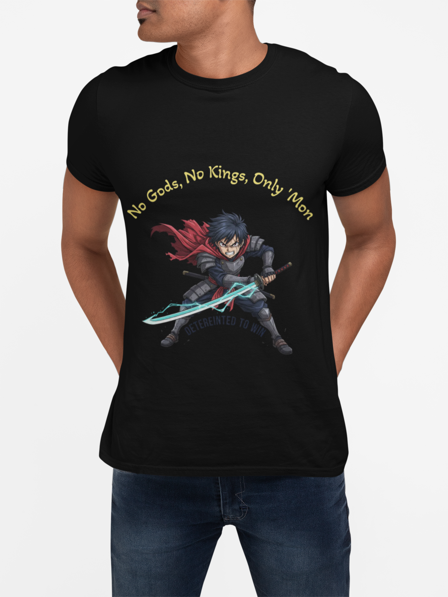 Gamer Knight T-Shirt - "No Gods, No Kings, Only Mon" Pixel Art Sword Tee product thumbnail image Gamer Knight T-Shirt - "No Gods, No Kings, Only Mon" Pixel Art Sword Tee product thumbnail image