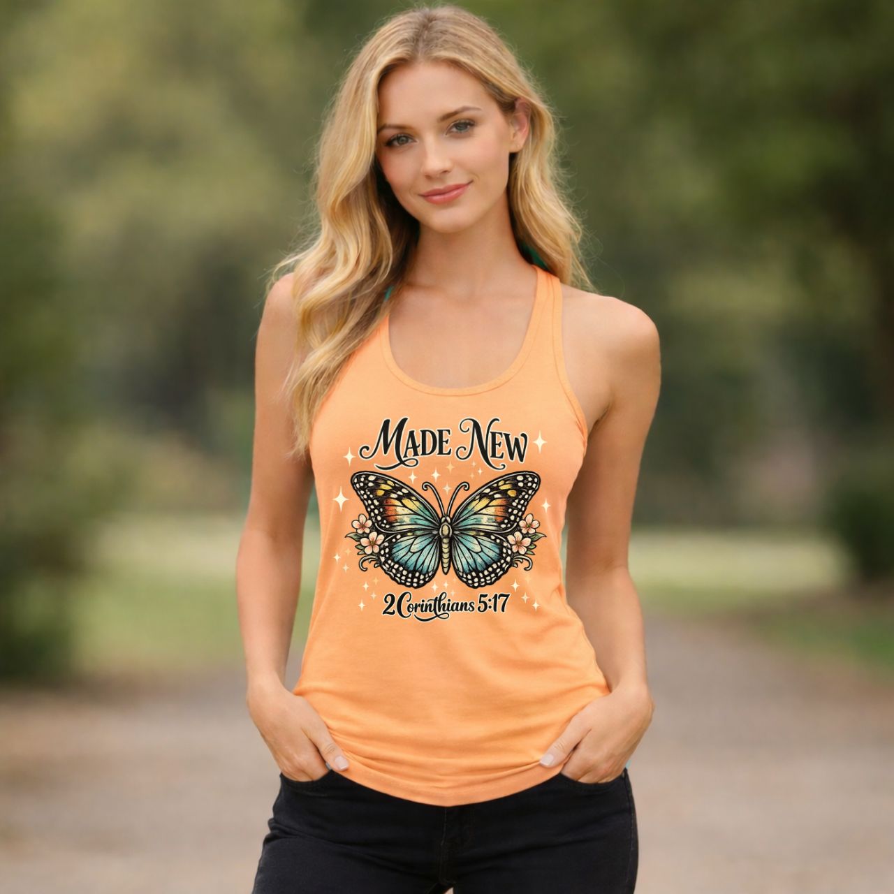 'Made New' Women's Racerback Tank product thumbnail image