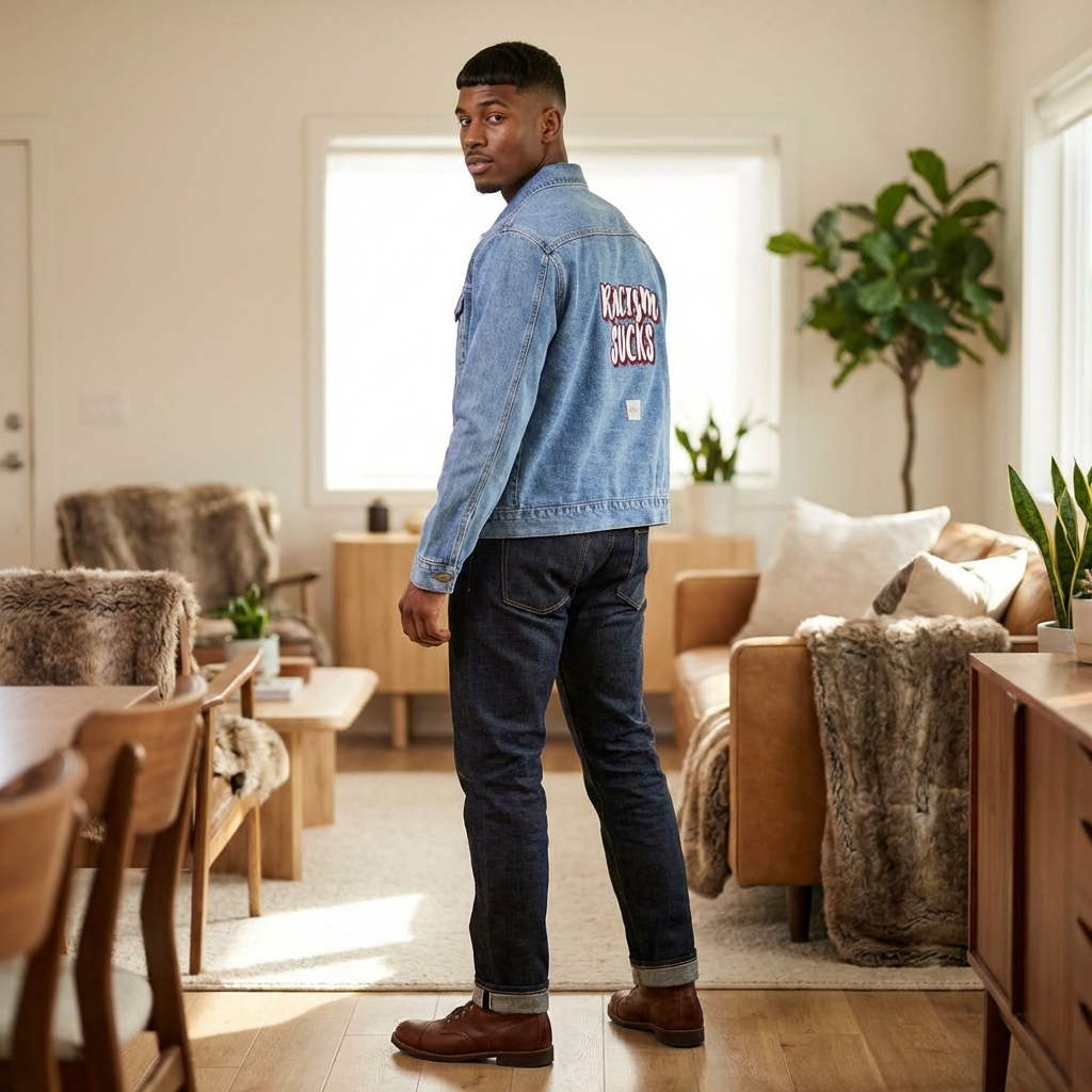 Denim Jacket – Racism Sucks Street Art Graphic Unisex Denim Jacket product thumbnail image