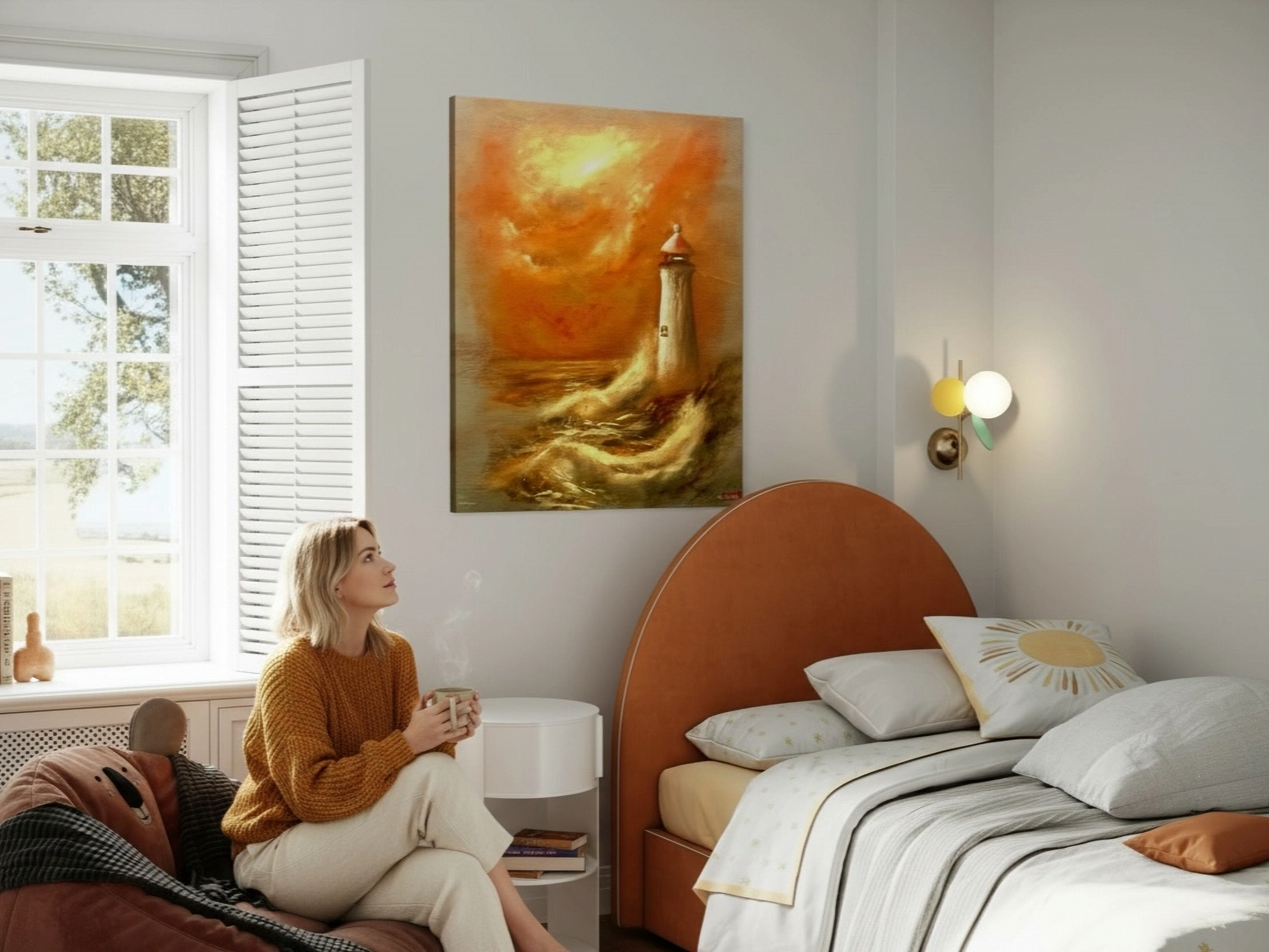 Lighthouse Vignette Canvas Print (Small-Super) product thumbnail image