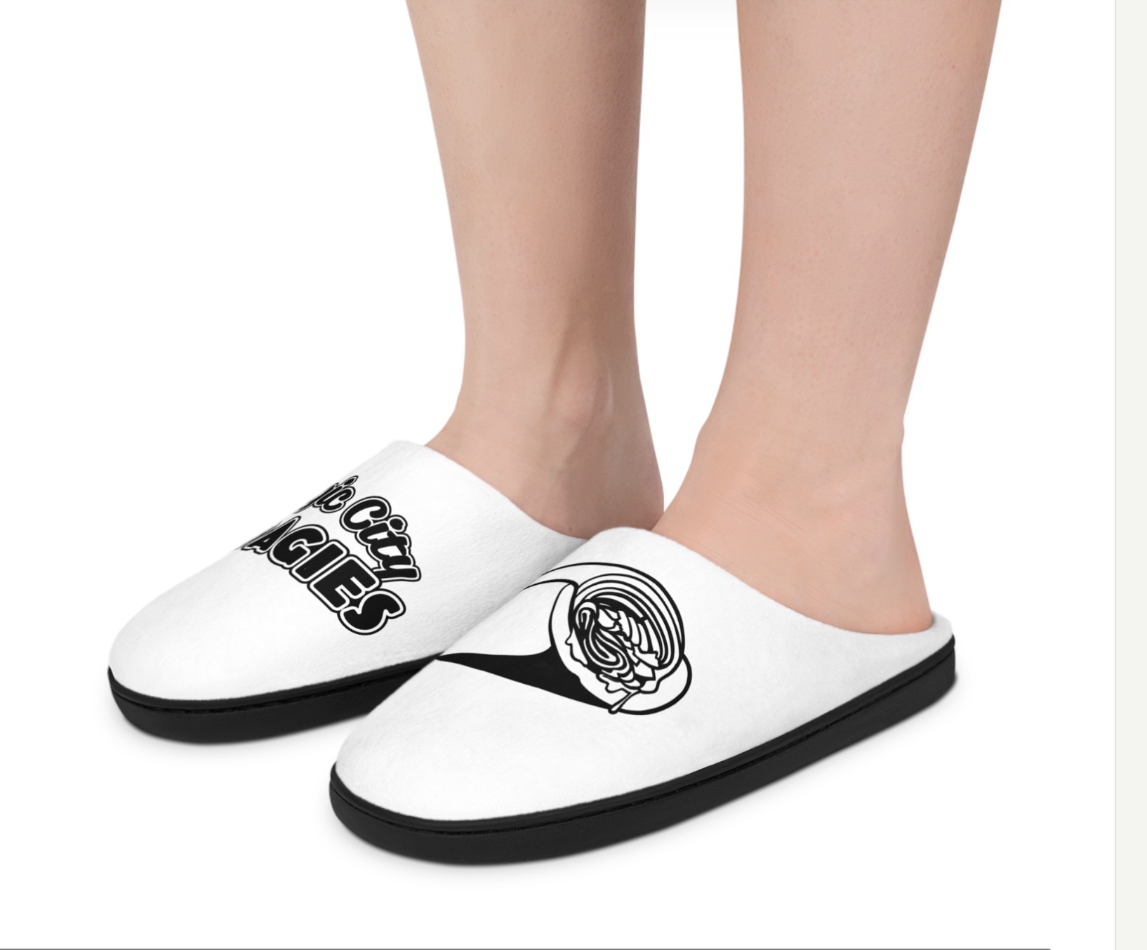 Magic City Hoagies Men's Indoor Slippers — Comfort House Slippers with Hoagie Graphic