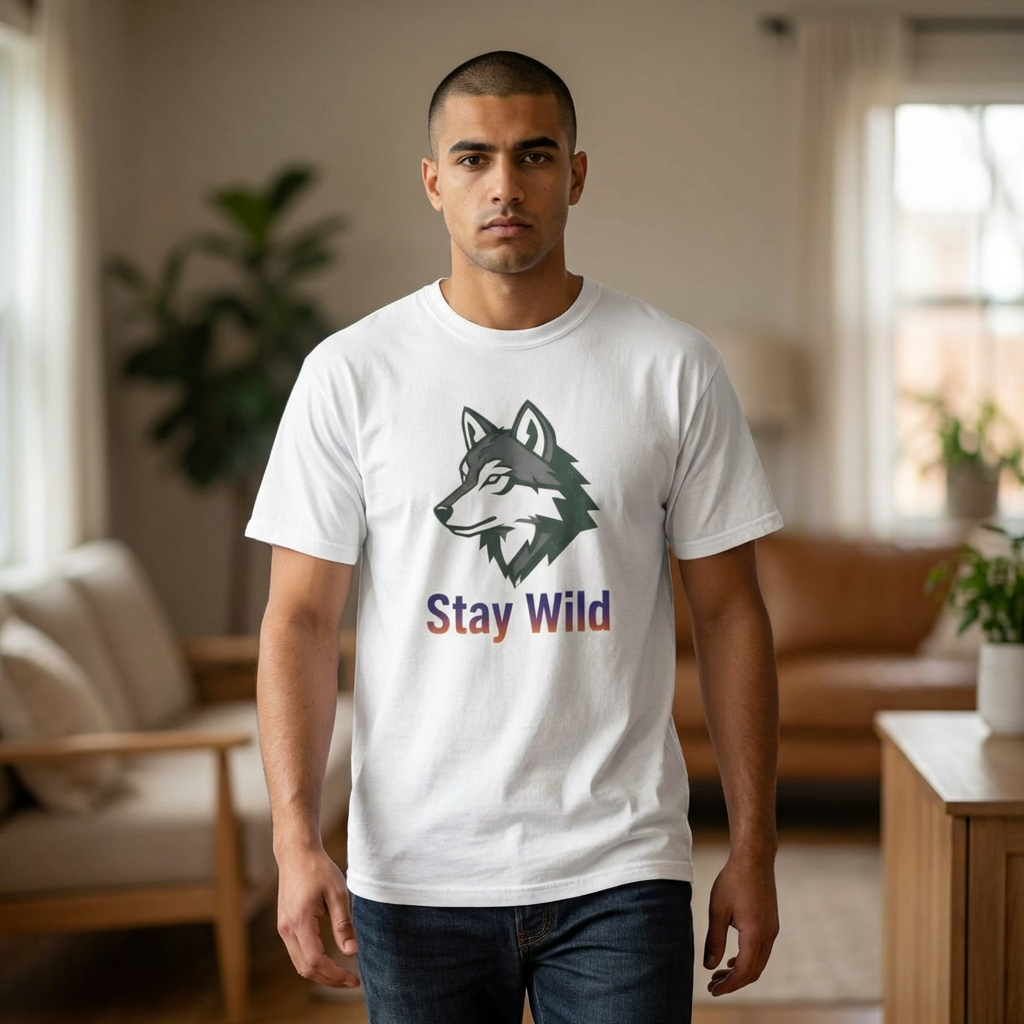 Stay Wild Wolf T-Shirt product thumbnail image Stay Wild Wolf T-Shirt product thumbnail image