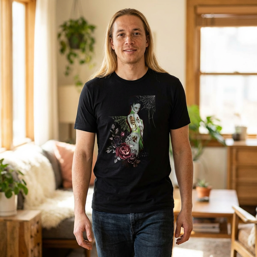 Zombie Lady Deadrah Tee — Unisex Horror Crewneck T-Shirt product thumbnail image