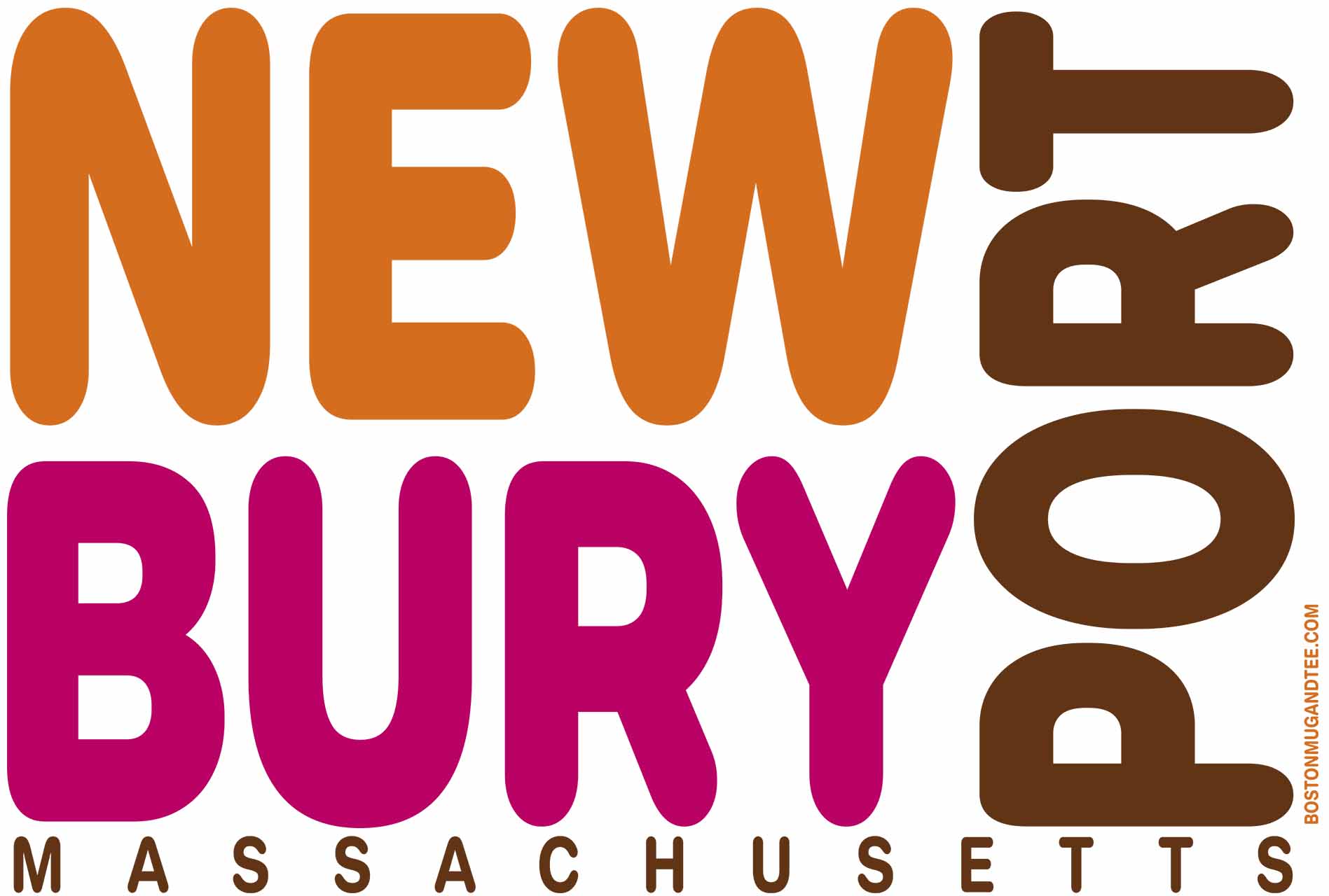 Newburyport Massachusetts Retro Bold Tee | Hometown Pride | 100% Cotton  product thumbnail image