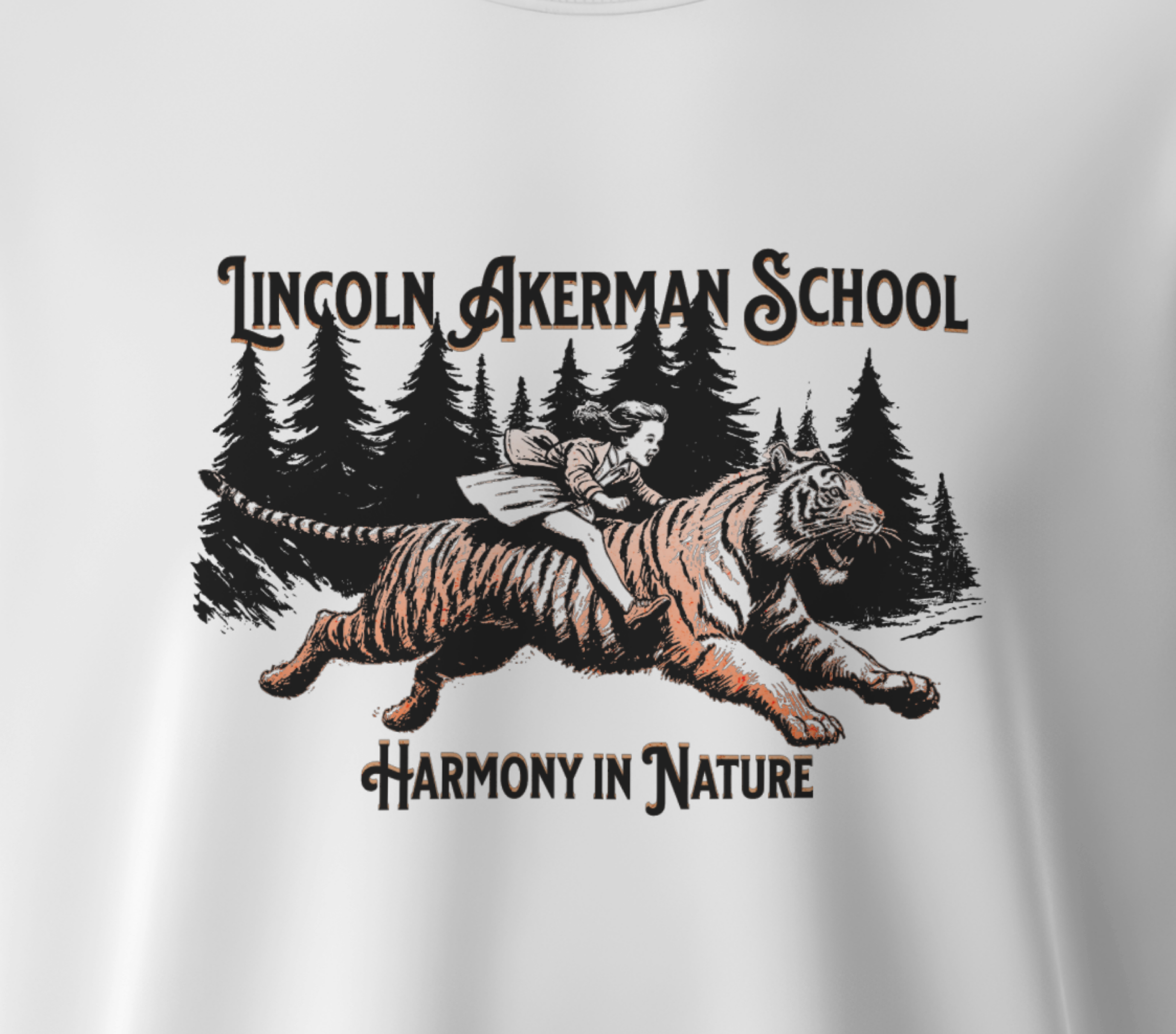 Kids' LAS "Harmony in Nature" Cotton Short Sleeve Tee — Youth Soft Athletic T-Shirt