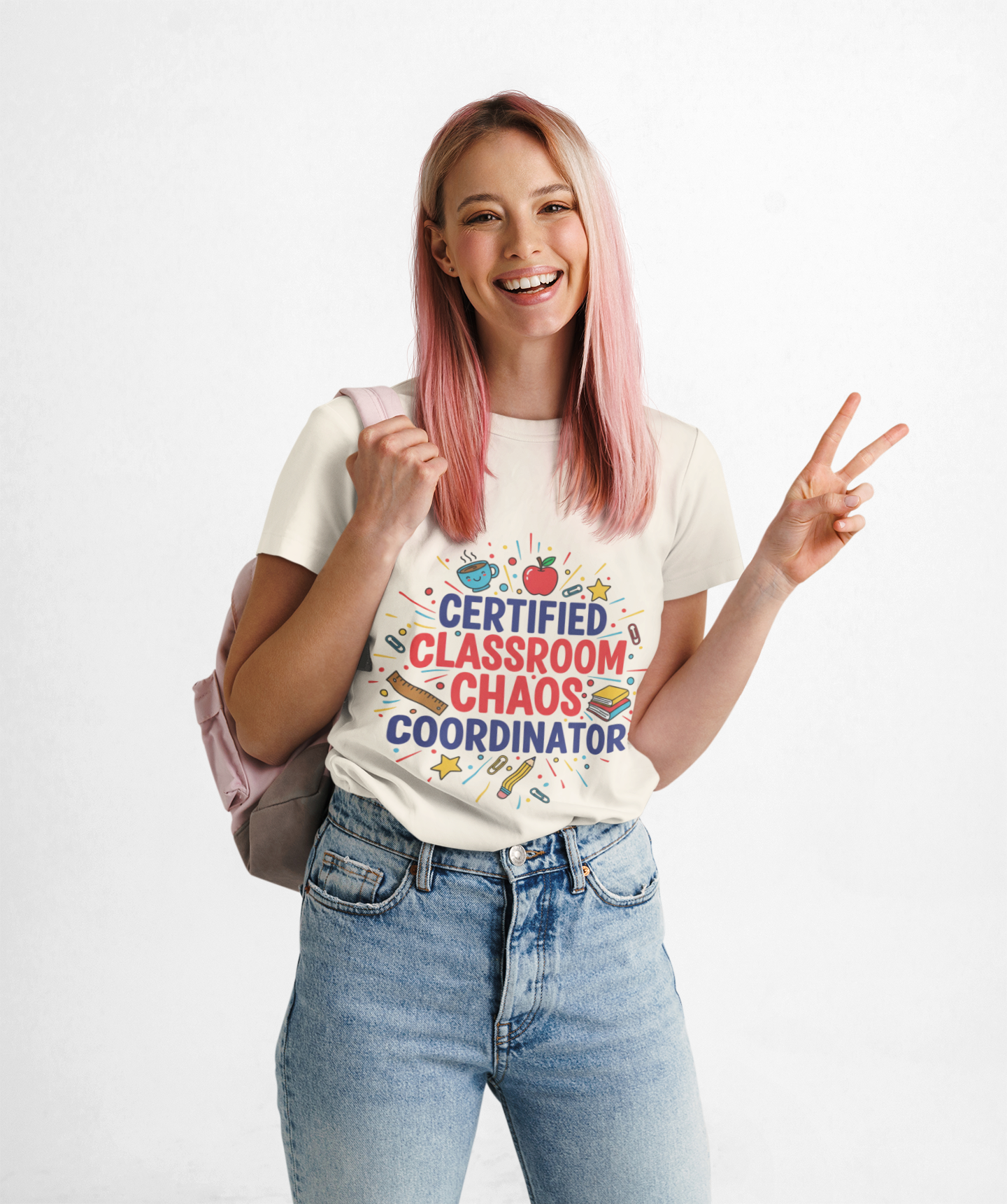 Certified Classroom Chaos Coordinator Tee | teacher appreciation, teacher life product thumbnail image Certified Classroom Chaos Coordinator Tee | teacher appreciation, teacher life product thumbnail image