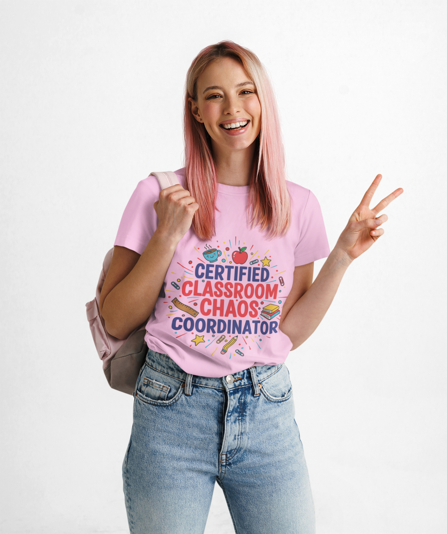 Certified Classroom Chaos Coordinator Tee | teacher appreciation, teacher life product thumbnail image Certified Classroom Chaos Coordinator Tee | teacher appreciation, teacher life product thumbnail image