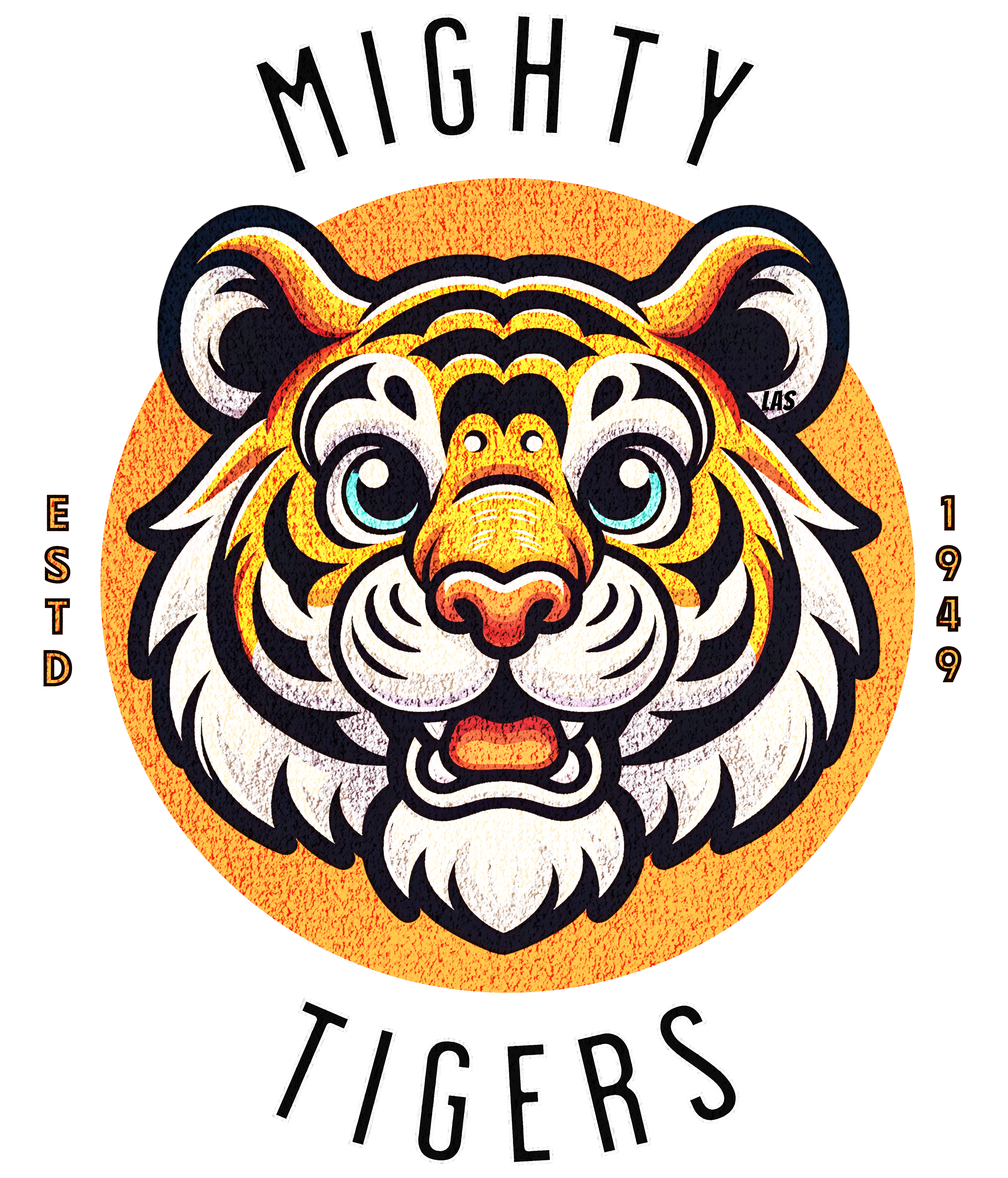 LAS "Mighty Tigers" Cotton Short Sleeve Tee — Youth Soft Athletic T-Shirt product thumbnail image