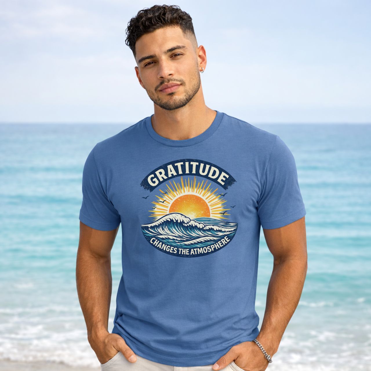 'Gratitude Changes the Atmosphere' Short Sleeve Tee product thumbnail image