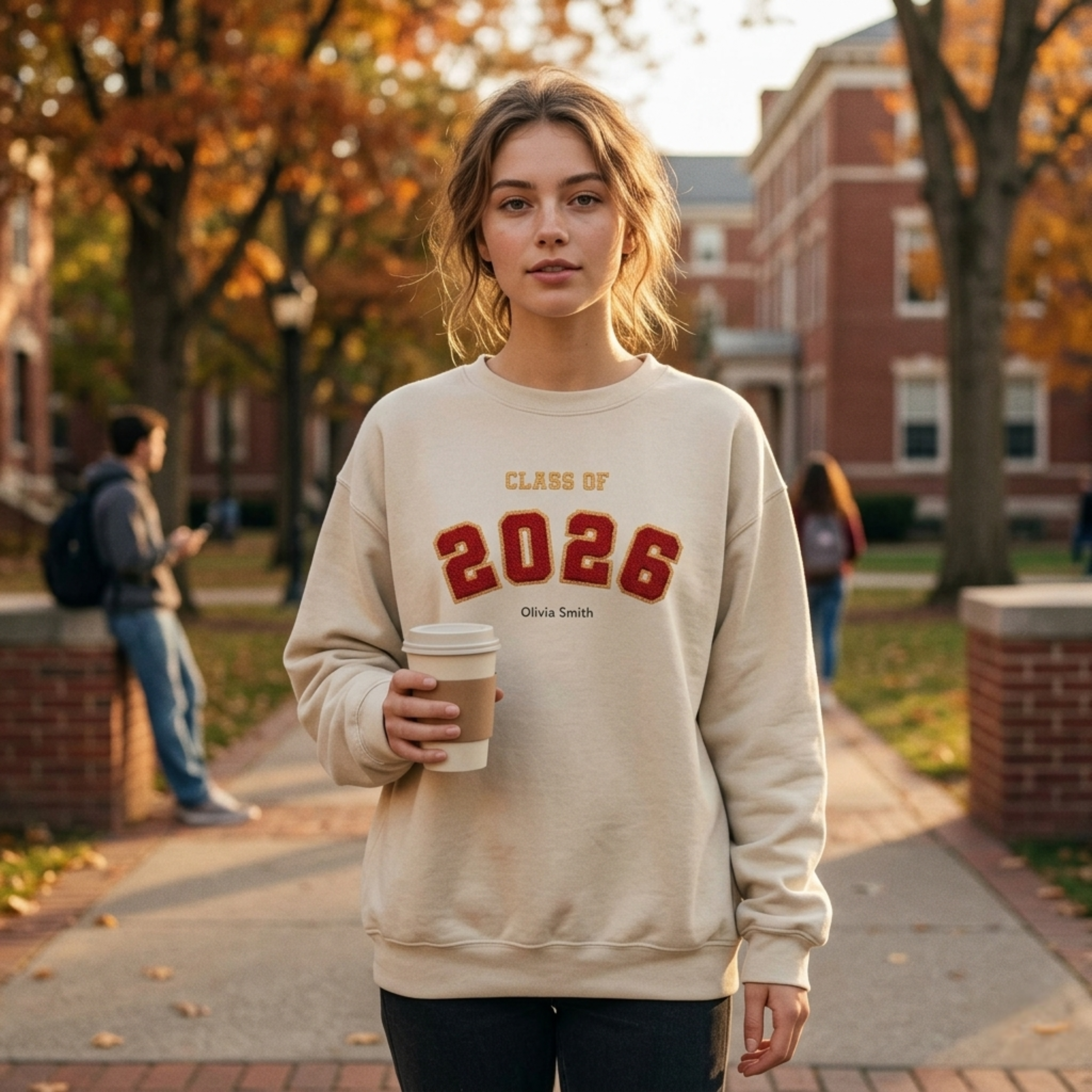 Custom Name Class of 2026 Embroidered Crewneck Sweatshirt – Personalized Graduation Gift Pullover, Senior 2026 Sweatshirt product thumbnail image Custom Name Class of 2026 Embroidered Crewneck Sweatshirt – Personalized Graduation Gift Pullover, Senior 2026 Sweatshirt product thumbnail image