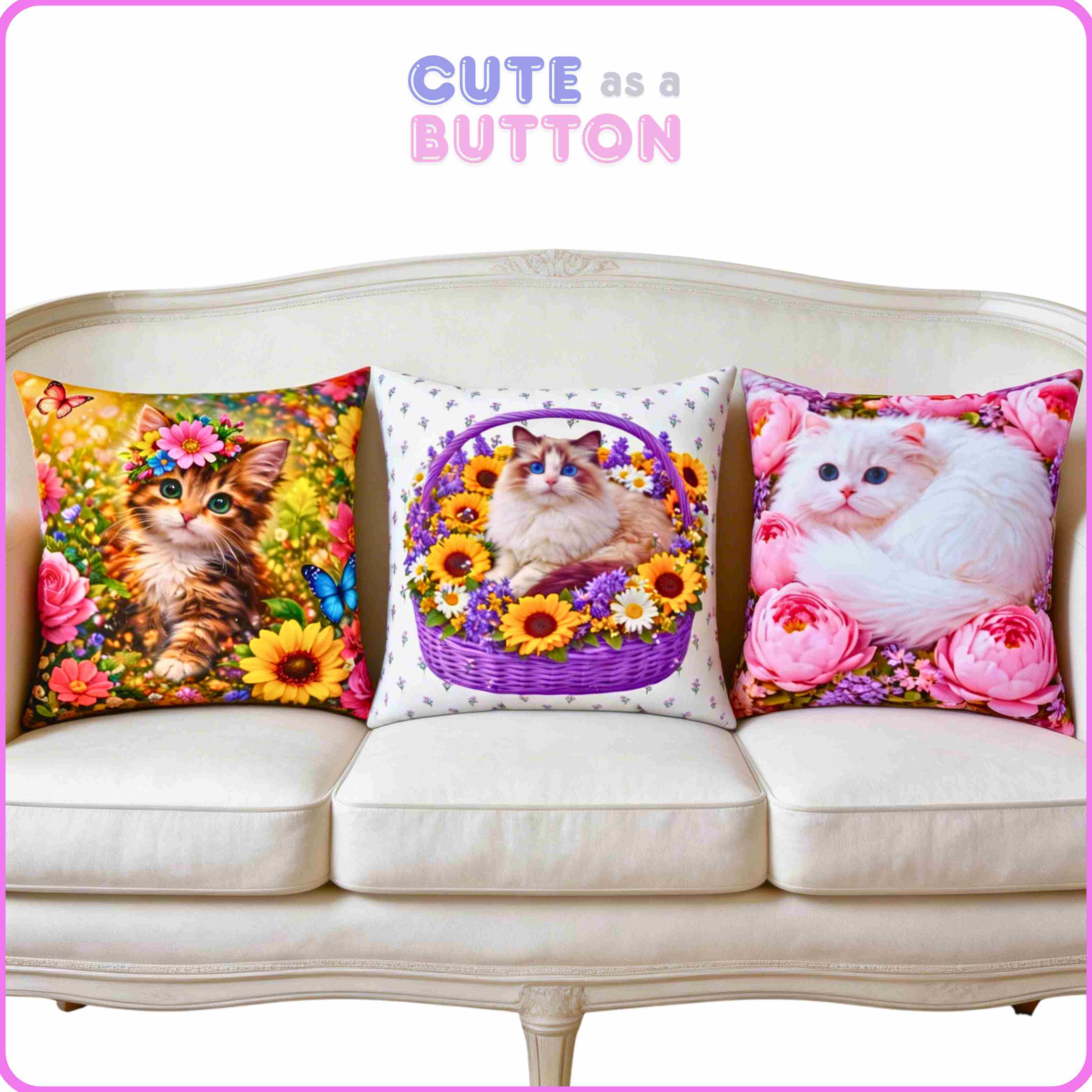 Cat Cushions | Cat Pillows | Washable Cat Pillow Case product thumbnail image