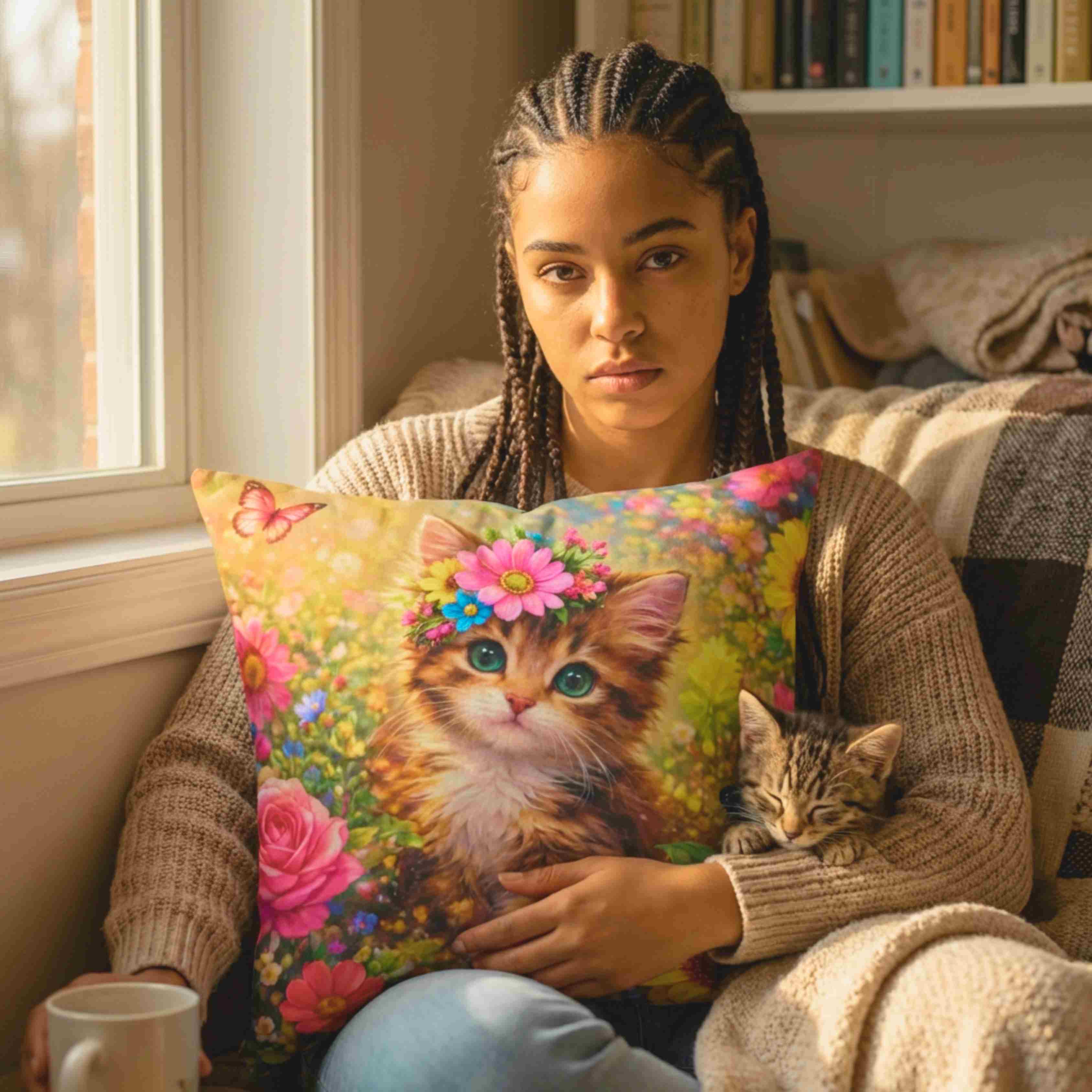 Cat Cushions | Cat Pillows | Washable Cat Pillow Case product thumbnail image