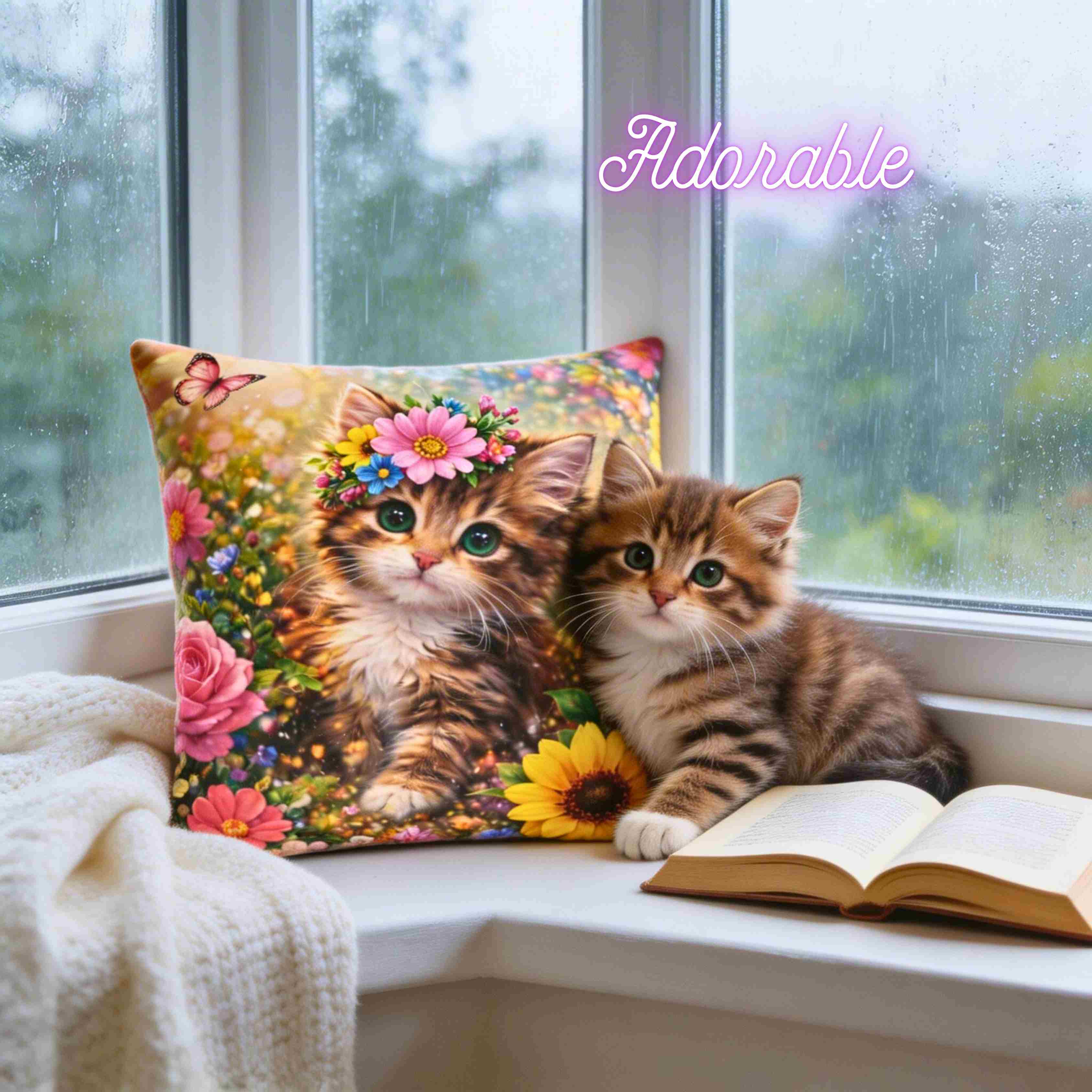 Cat Cushions | Cat Pillows | Washable Cat Pillow Case product thumbnail image