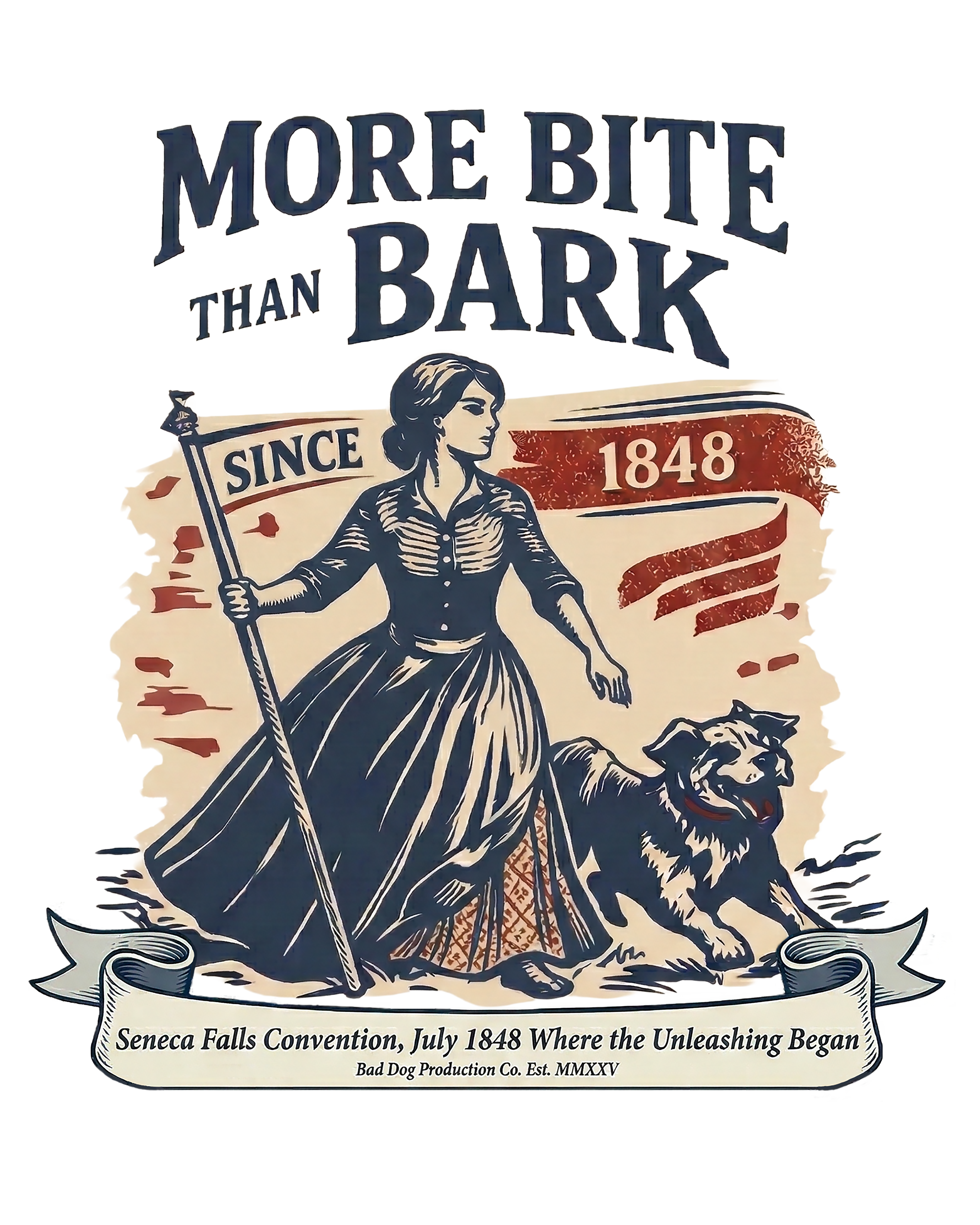 "More Bite Than Bark" Vintage 1848 Heritage Tee - Women's History product thumbnail image