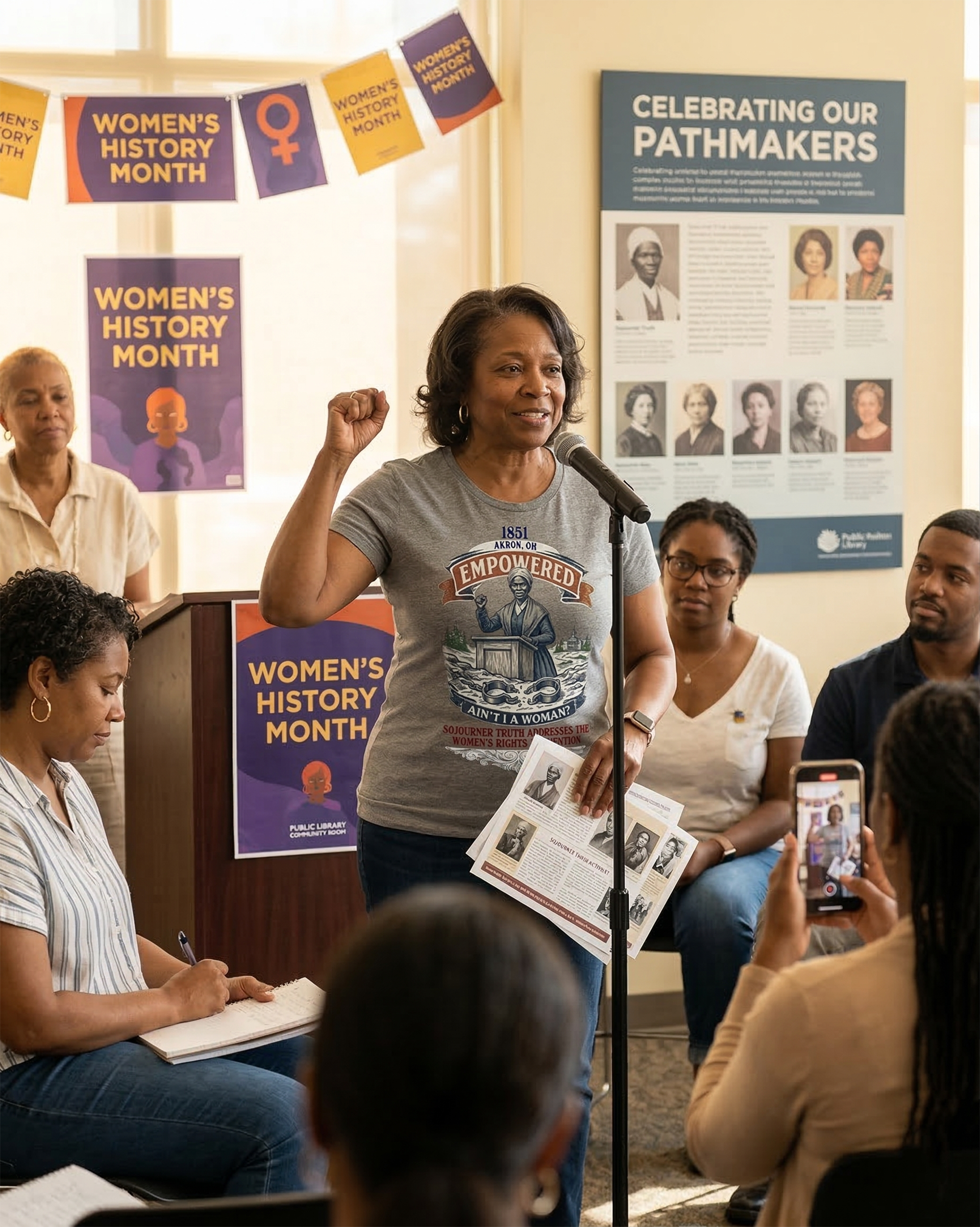 EMPOWERED - 1851: Sojourner Truth (The Voice) - Women's History Vintage T-shirt  product thumbnail image
