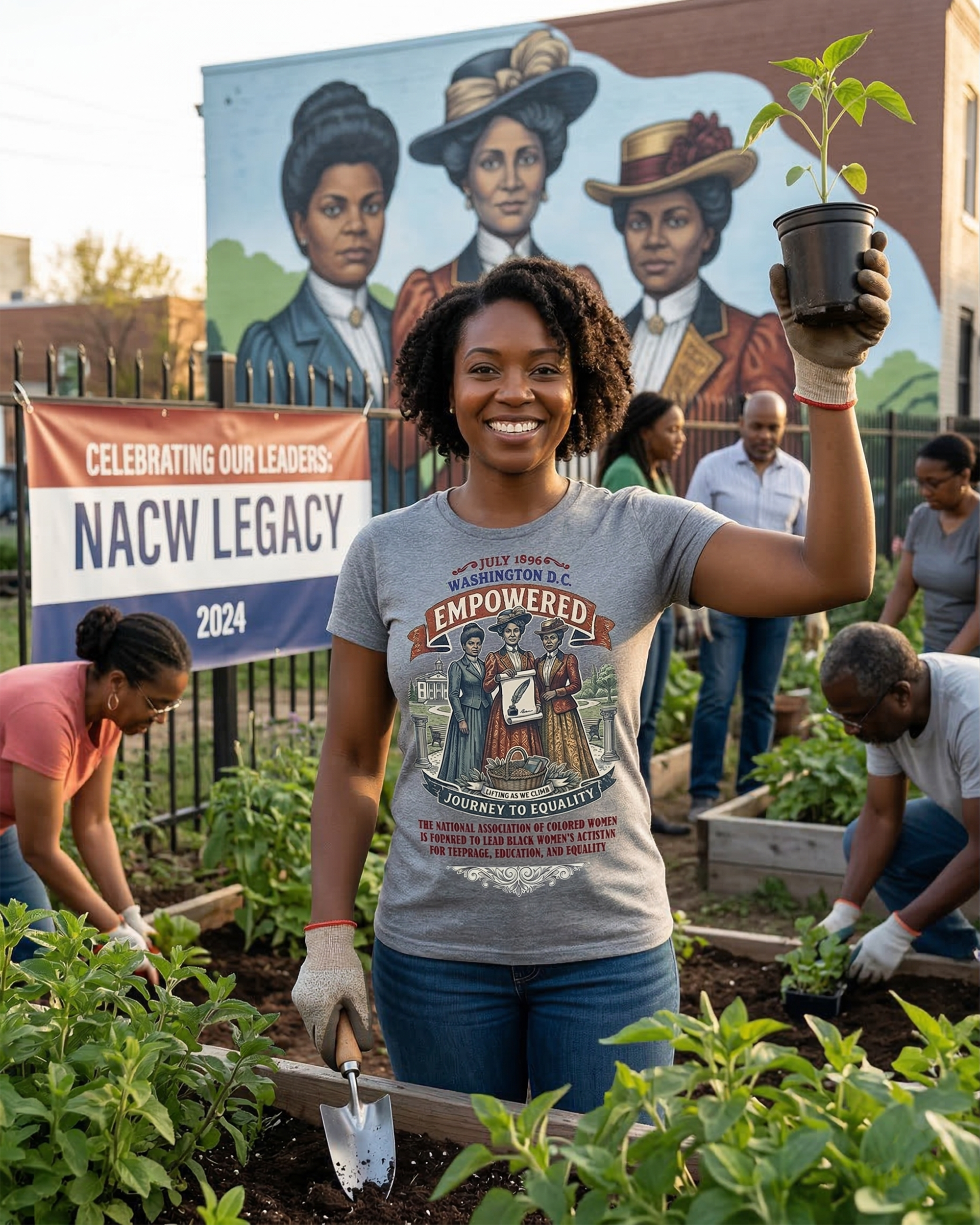 EMPOWERED - 1896: Lifting As We Climb (The Trailblazers) - Women's History Vintage T-shirt product thumbnail image