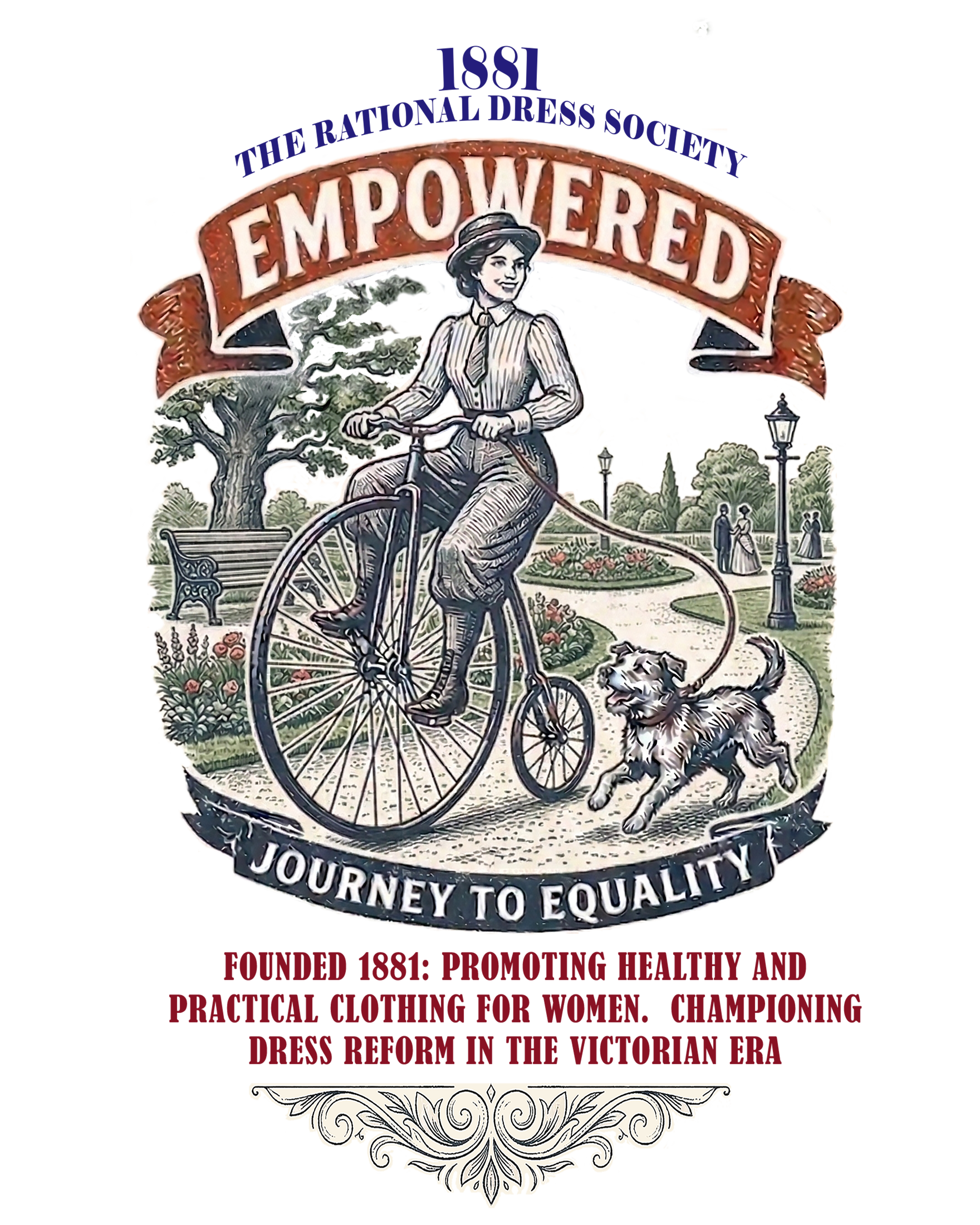 EMPOWERED - 1881: The Rational Dress Society (The Reformers) - Women's History Vintage T-shirt