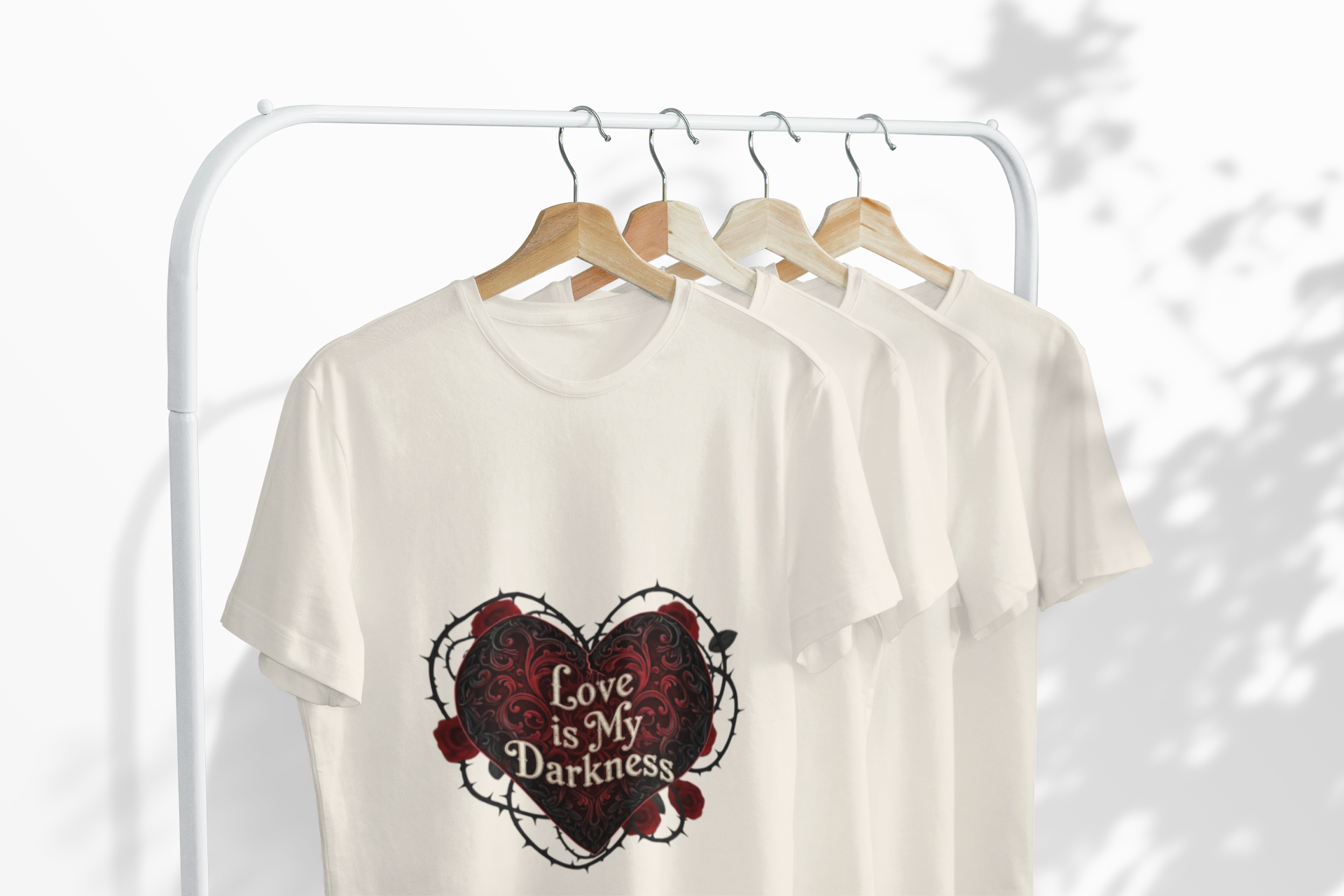 Love Is My Darkness T‑Shirt — Romantic Goth Graphic Tee product thumbnail image Love Is My Darkness T‑Shirt — Romantic Goth Graphic Tee product thumbnail image