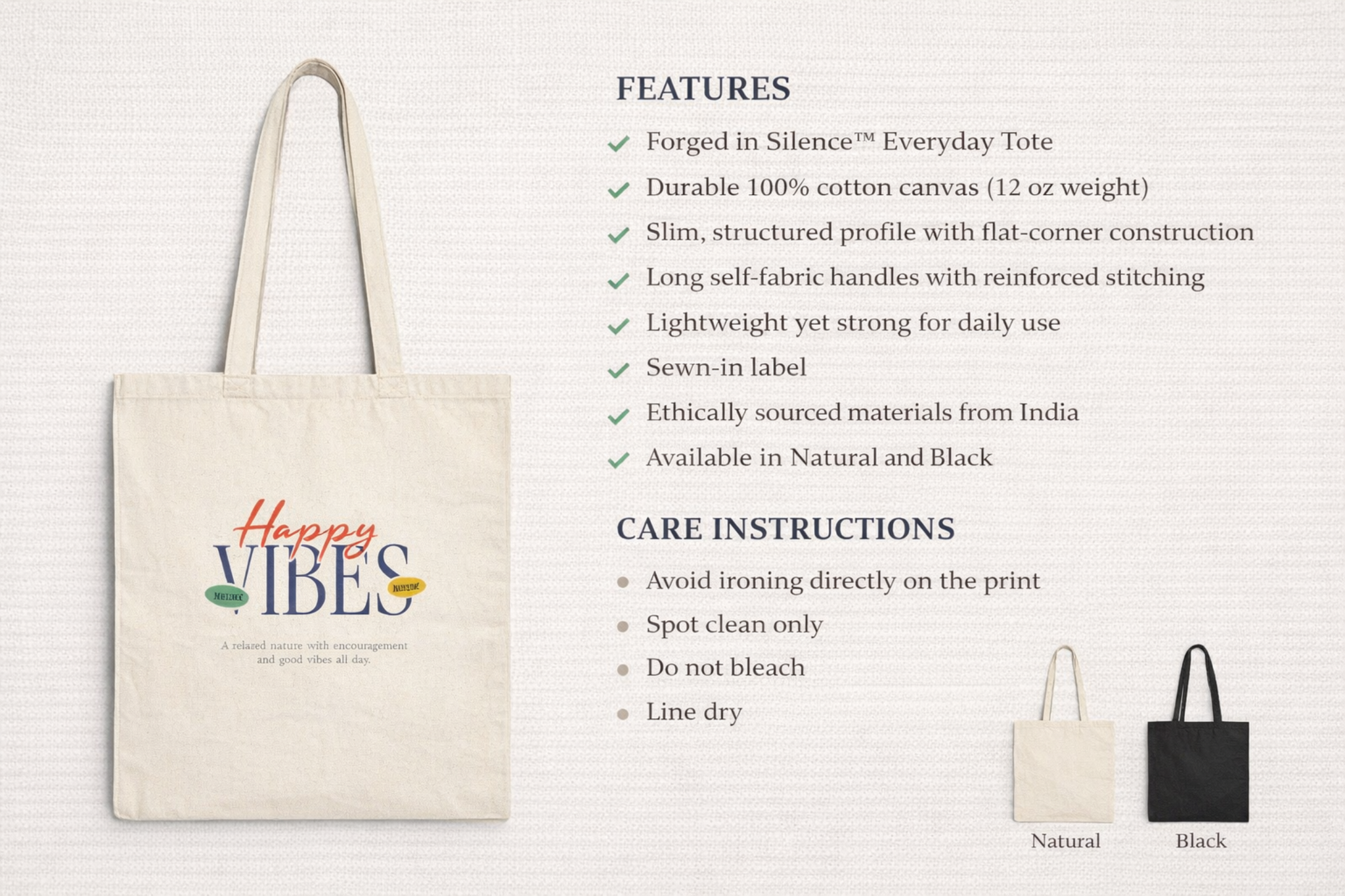 Happy Vibes Reusable Tote FS™ product thumbnail image