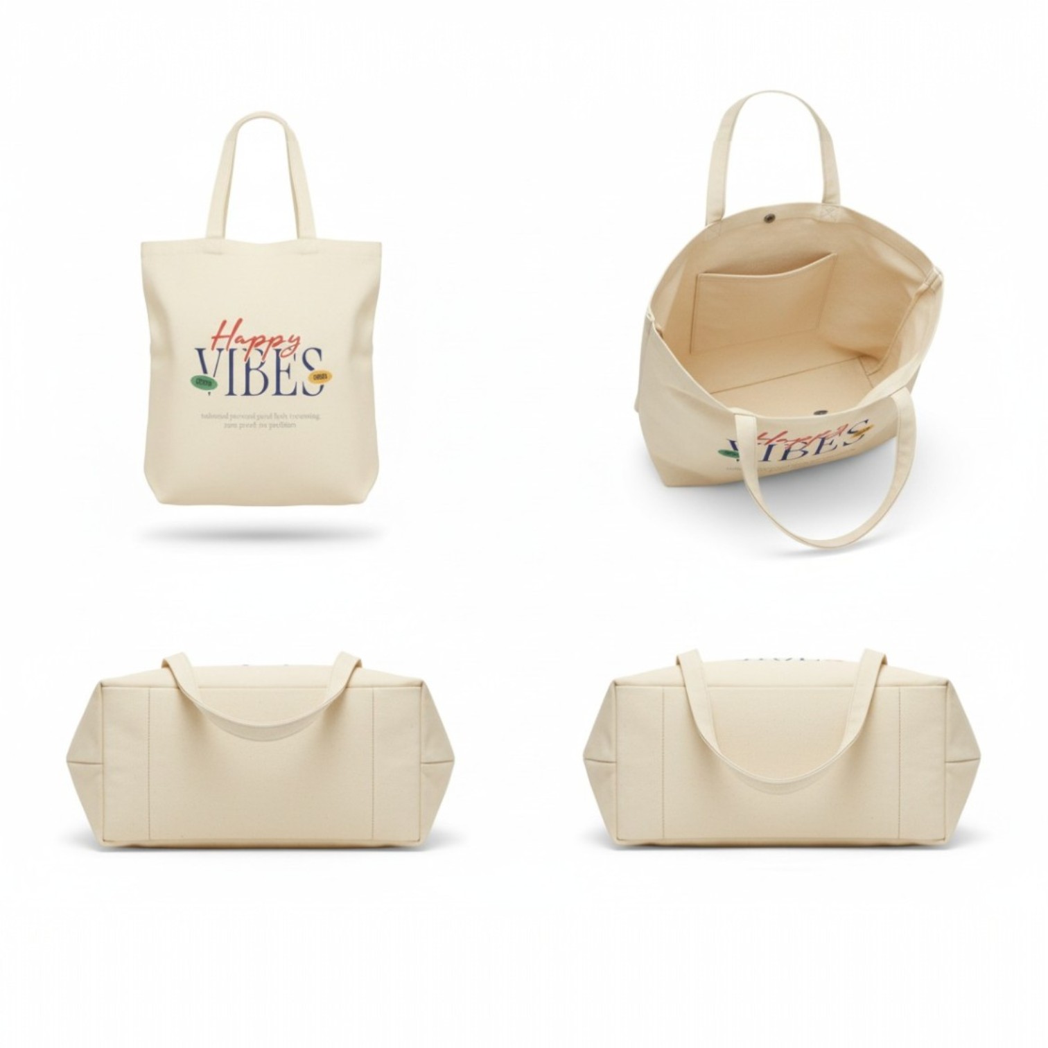 Happy Vibes Reusable Tote FS™ product thumbnail image Happy Vibes Reusable Tote FS™ product thumbnail image