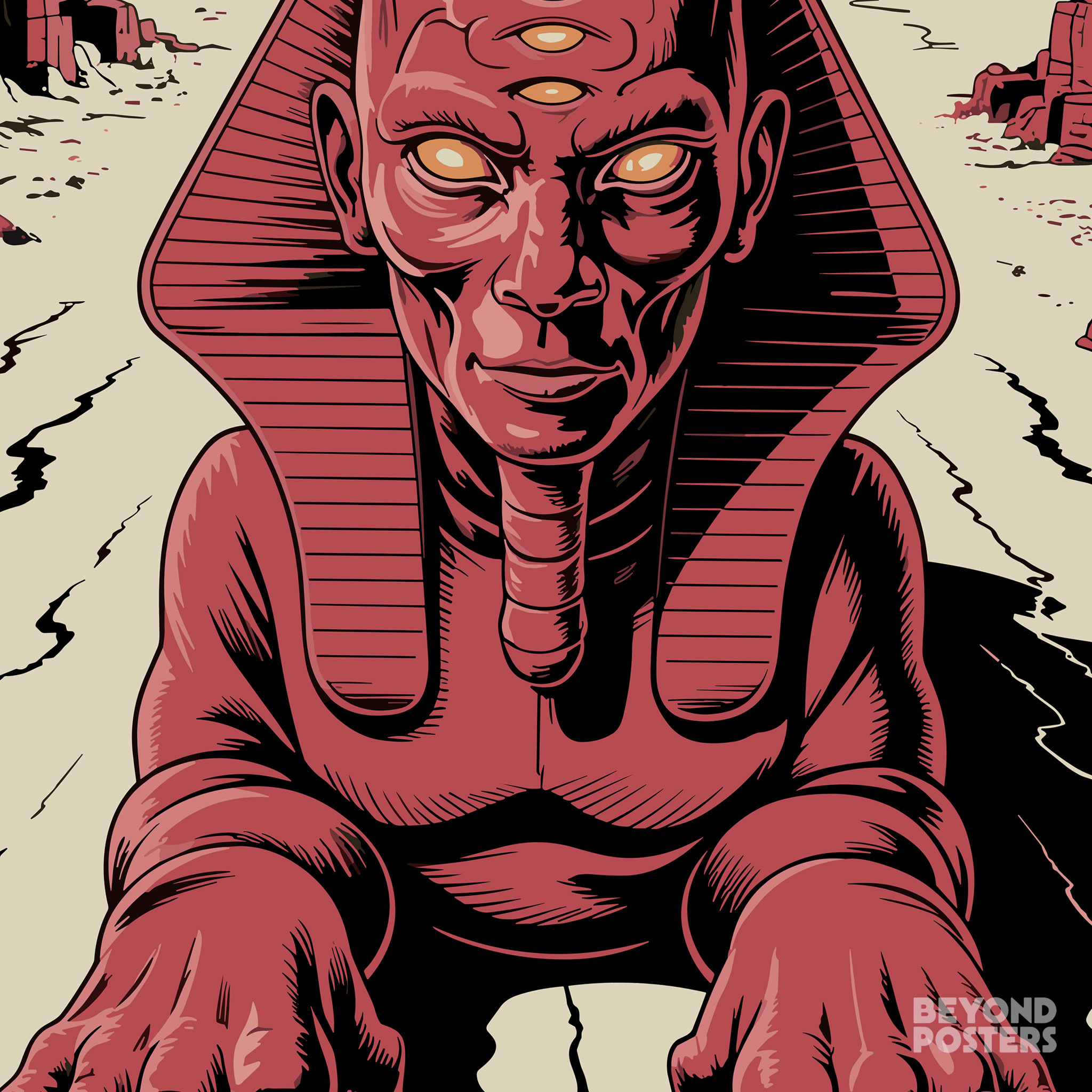 Blood Red Sphinx — Psychedelic Desert Oracle Poster product thumbnail image Blood Red Sphinx — Psychedelic Desert Oracle Poster product thumbnail image